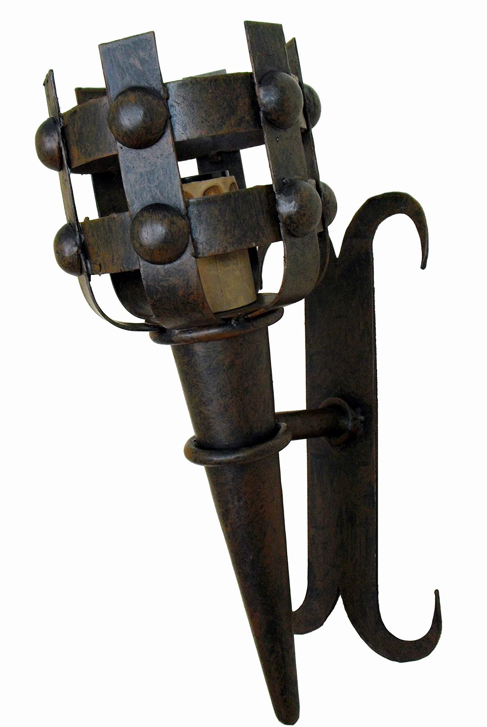 Applicare piccola torcia di forgiatura medievale.