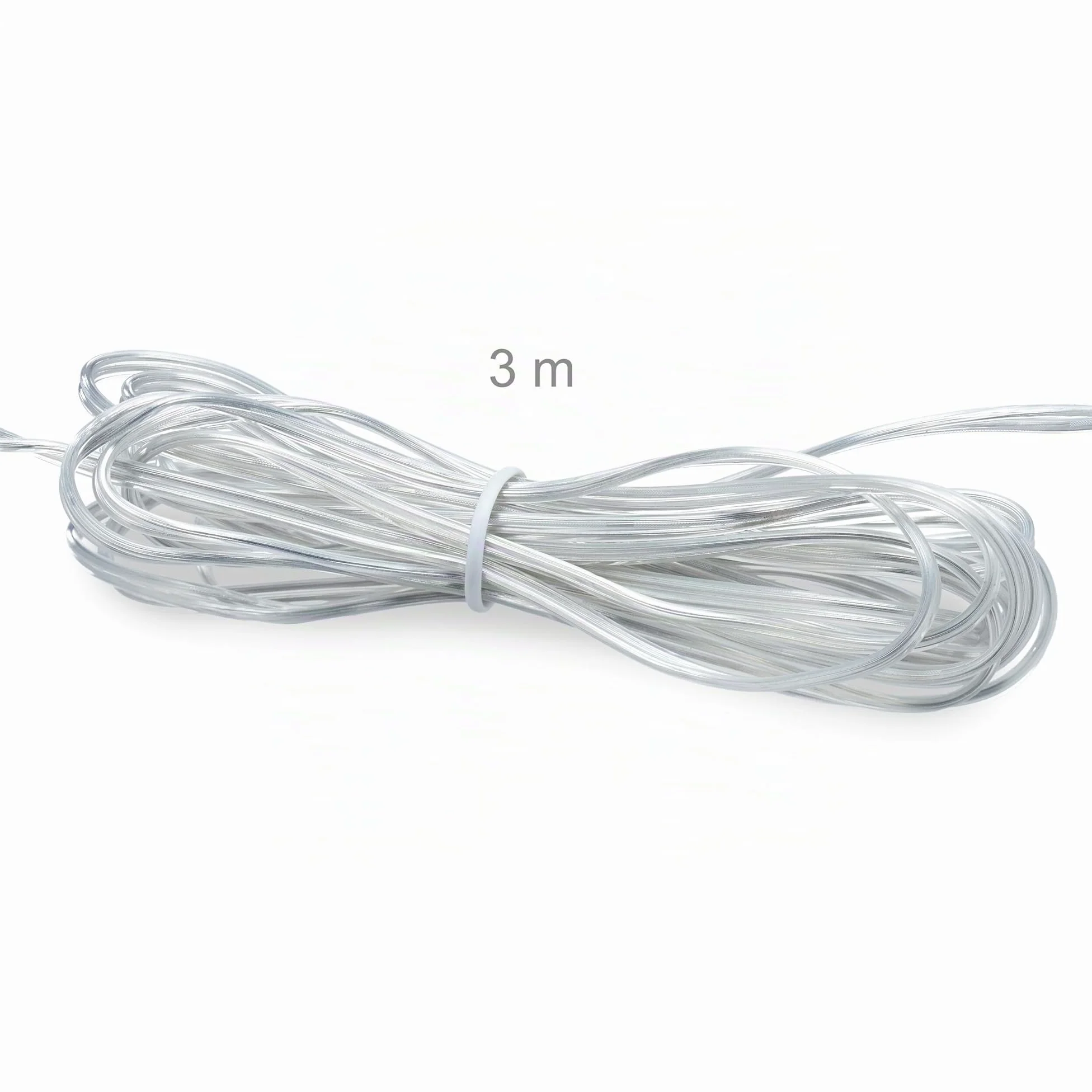 Relaxdays Sfera di Luci a LED, Lampada Decorativa Fili Luminosi, da Appendere o Appoggiare, Cavo Lungo, Ø 30 cm, Argento
