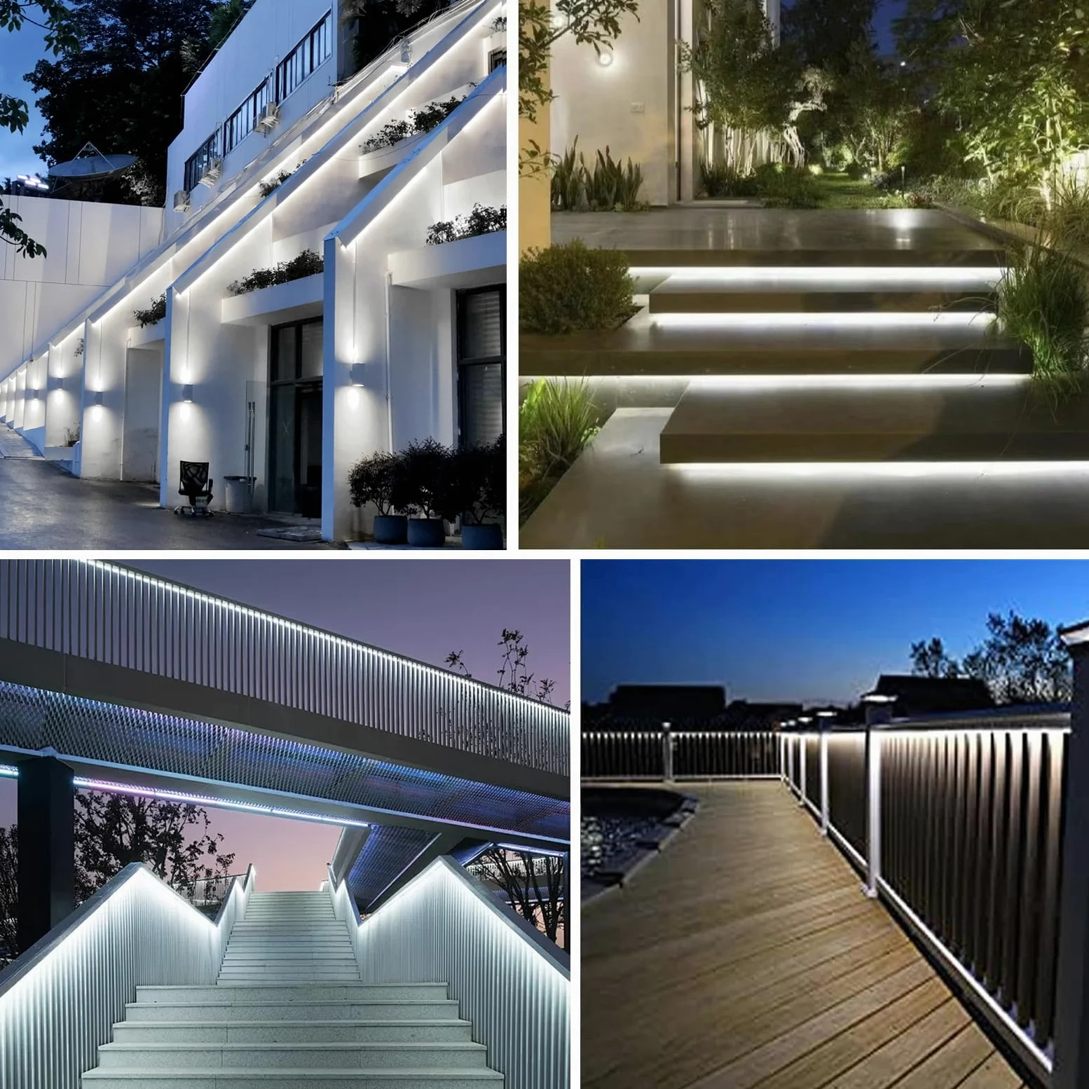 Striscia di luci a LED a energia solare per esterni, 15 m, autoadesiva, impermeabile, 8 modalità con timer remoto e accensione automatica, perfetta per terrazza, patio, sentieri, decorazioni