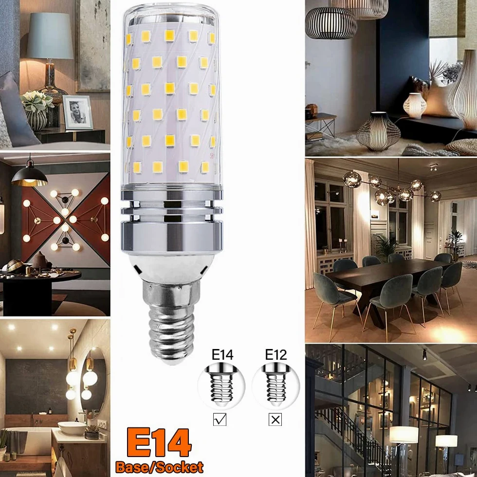 RYTM (Confezione da 10) Lampadine a LED, Lampadina a mais con base E14, Lampadine a LED Edison 16W 1100LM 160 Watt equivalenti, 3000K 4000K 6000K Non dimmerabile CA 85 V ~ 265 V