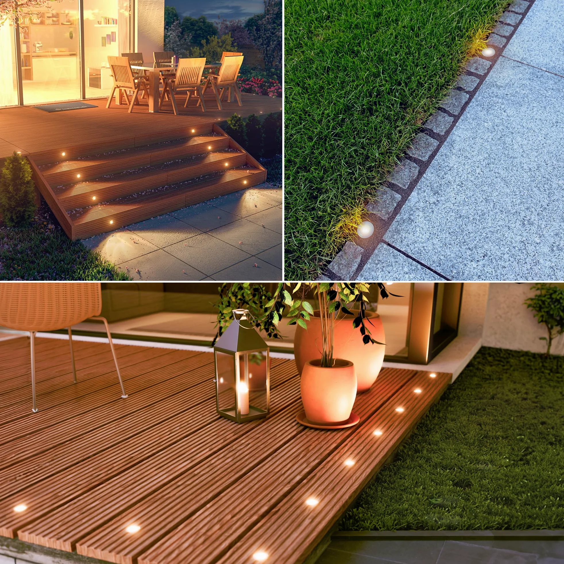 ledscom.de 10 pz Lampada da incasso a pavimento LED GLOX per esterni, IP67, alluminio, rotonda, Ø 35 mm, bianco, opaco