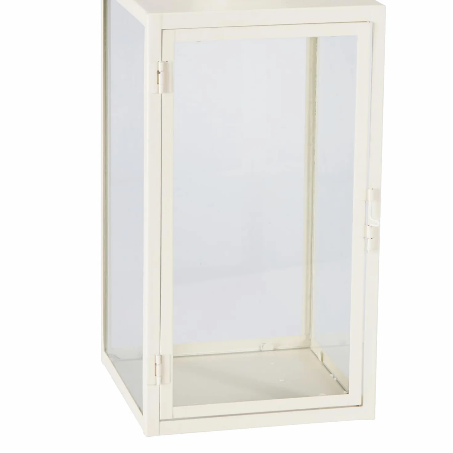 Mojawo Set di 2 lanterne da giardino XXL, lanterne in metallo, decorazione per esterni, in metallo, bianco crema, ca. 30/41 cm