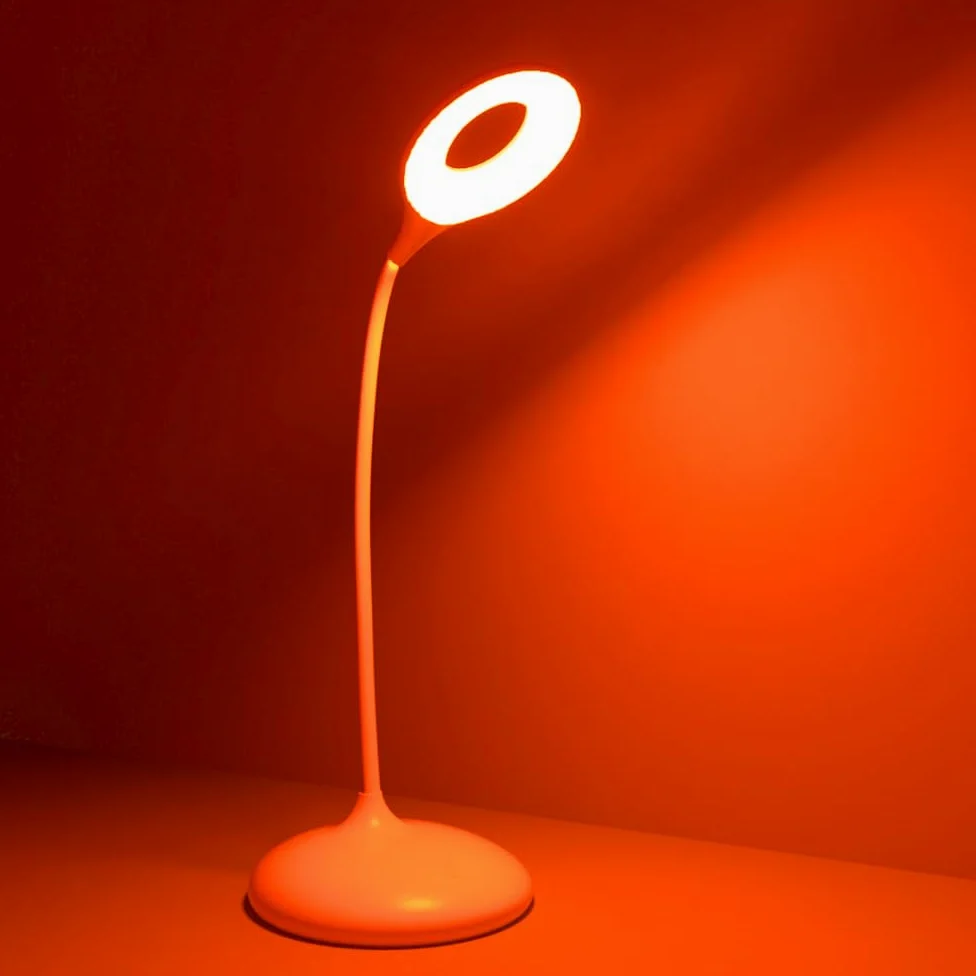 Lampada da lettura da scrivania, blocco BlueLight, 2 modalità di colore, 1600 K ambra e luce rossa, lampada da lettura dimmerabile, lampada da ufficio riduce l'affaticamento degli occhi e