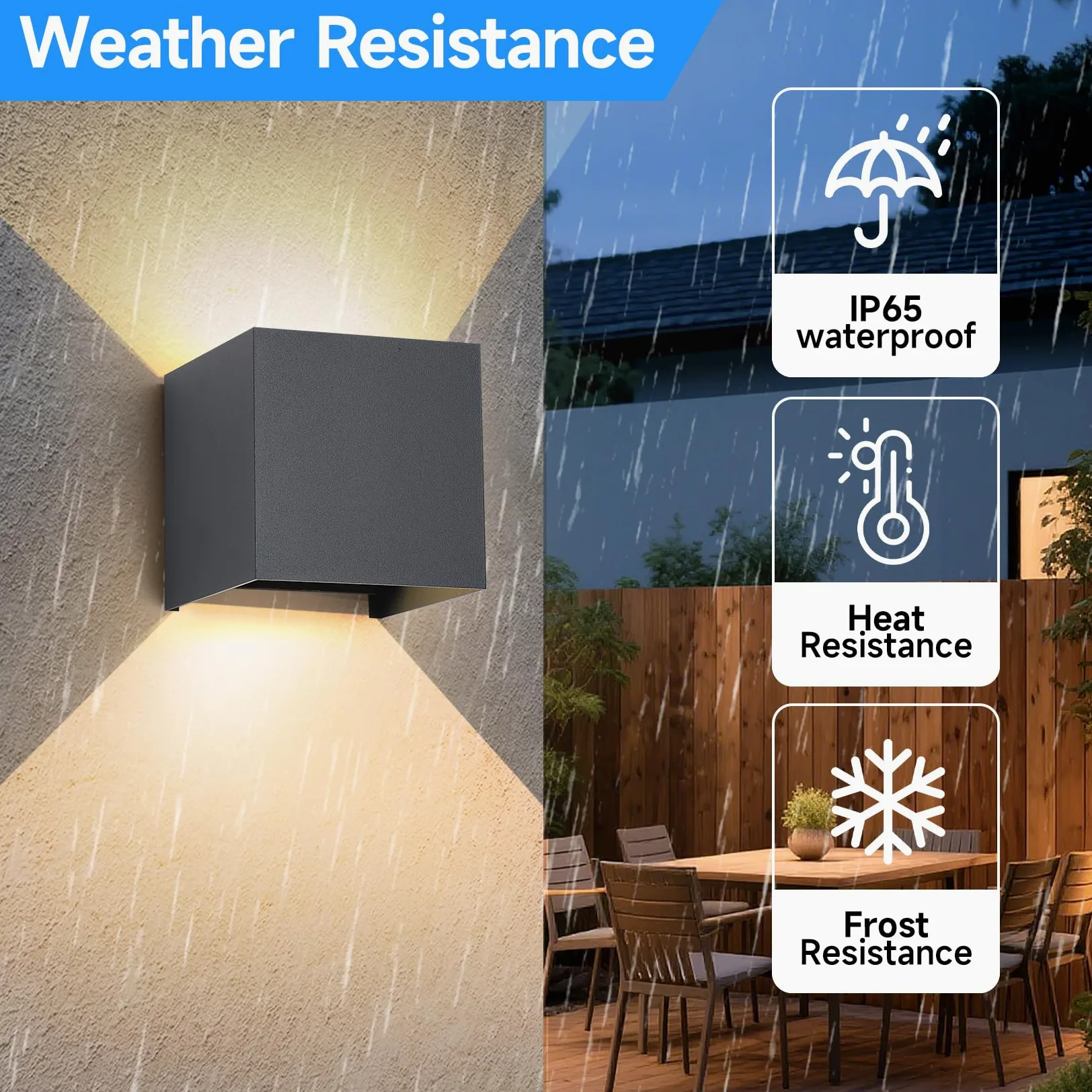 Applique da Esterno/Interno 4 Pezzi, Lampada Parete LED 9W 3000K Bianco Caldo, IP65, G9 Incluse, Antracite, per Giardino, Terrazzo