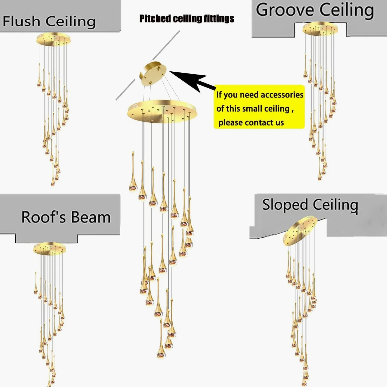 Lampadario Soggiorno Moderno Dimmerabile A Soffitto Led Lampadari Dorato Lampadario Di Cristallo A Goccia Di Pioggia Per Ingresso Corridoio Villa,Oro Lampada A Sospensione Orientabile A 26 Luci