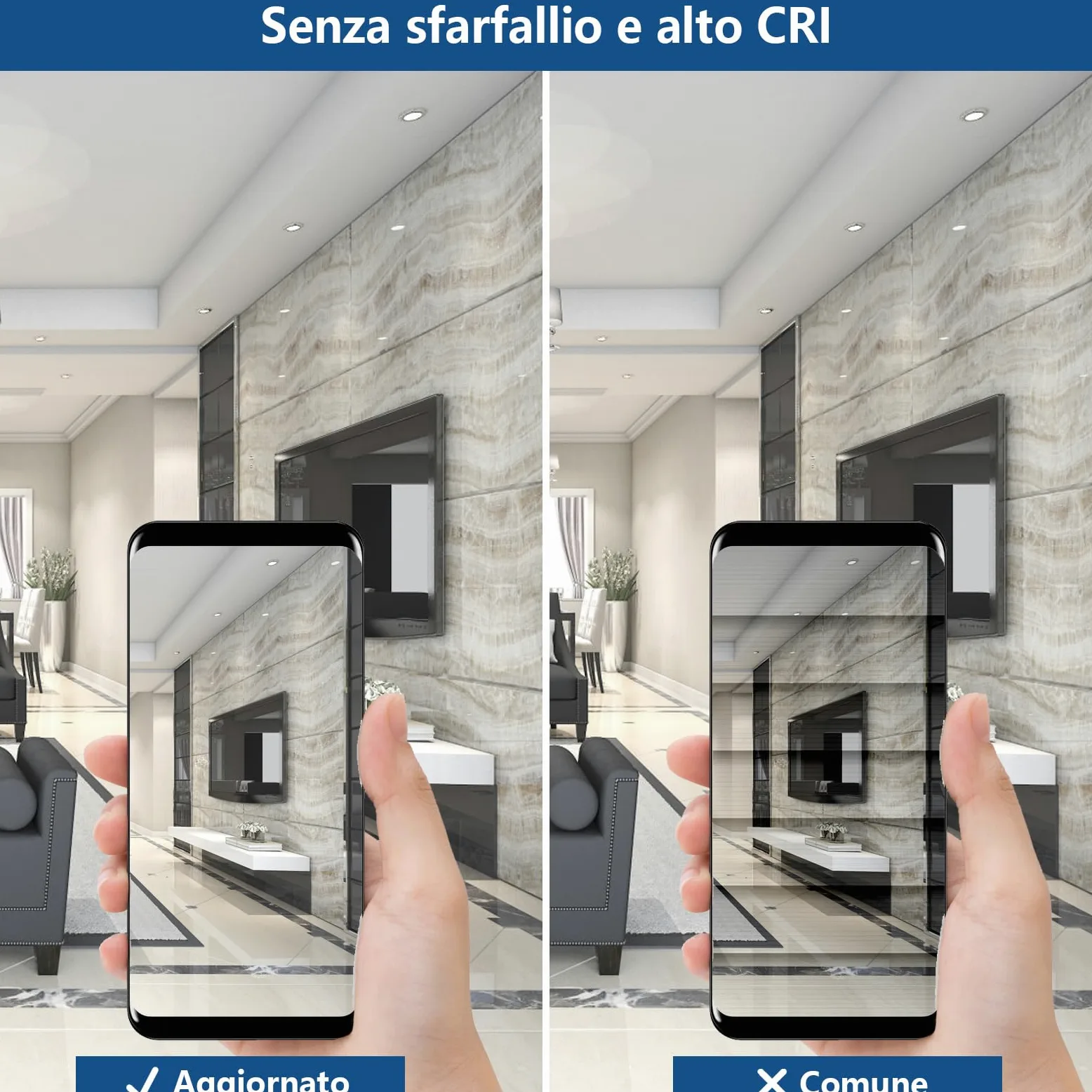 HiBay 6 Faretti Led da Incasso per Cartongesso 5W Ultrasottili Faretti Led Soffitto Incasso 500LM,6000K Bianco Freddo,220V IP44,Diametro Foro Ø60mm-65mm per Bagno,Esterno