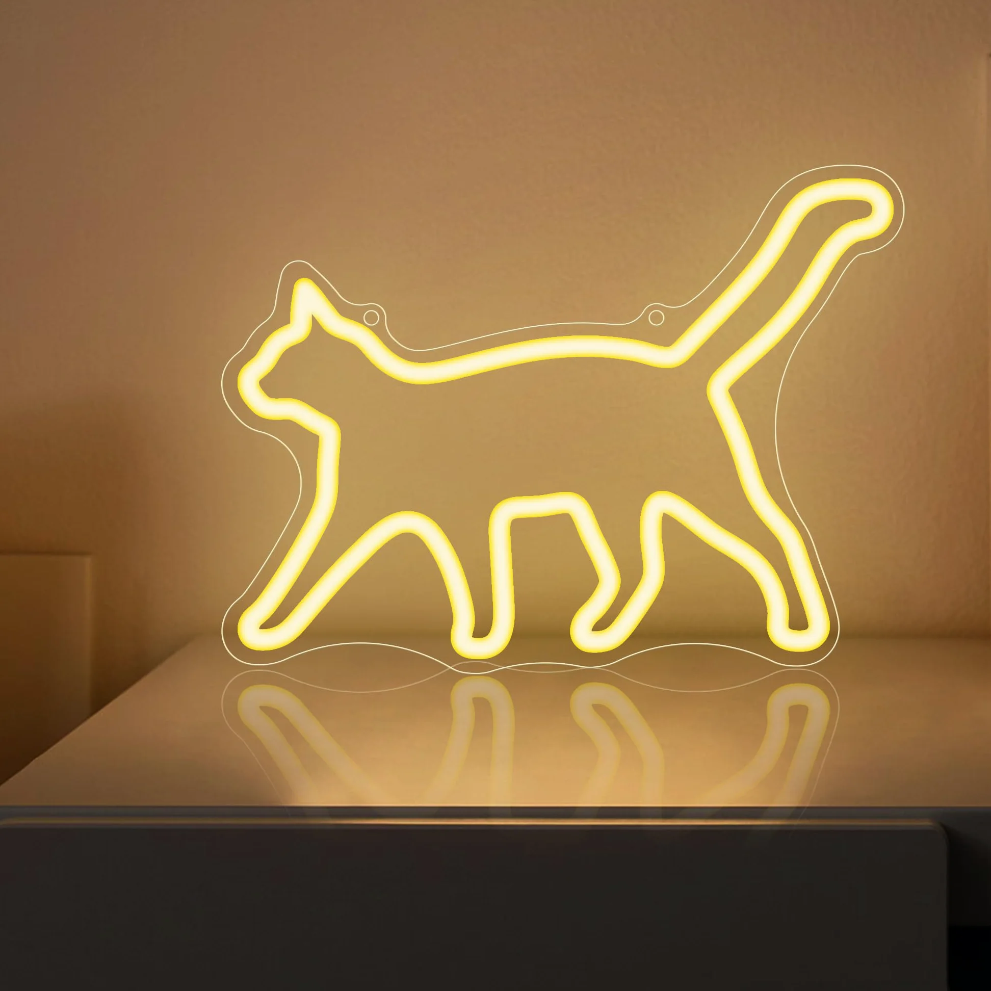 CoolGift Mart Cat Neon Sign, Cat Lamp Wall Decor, Dimmable Birthday Party Decorations for Home, Patio, Garden, Bar, Ristoranti, Hotel, Negozi, Club, Regalo per Amici, Famiglia e Bambini