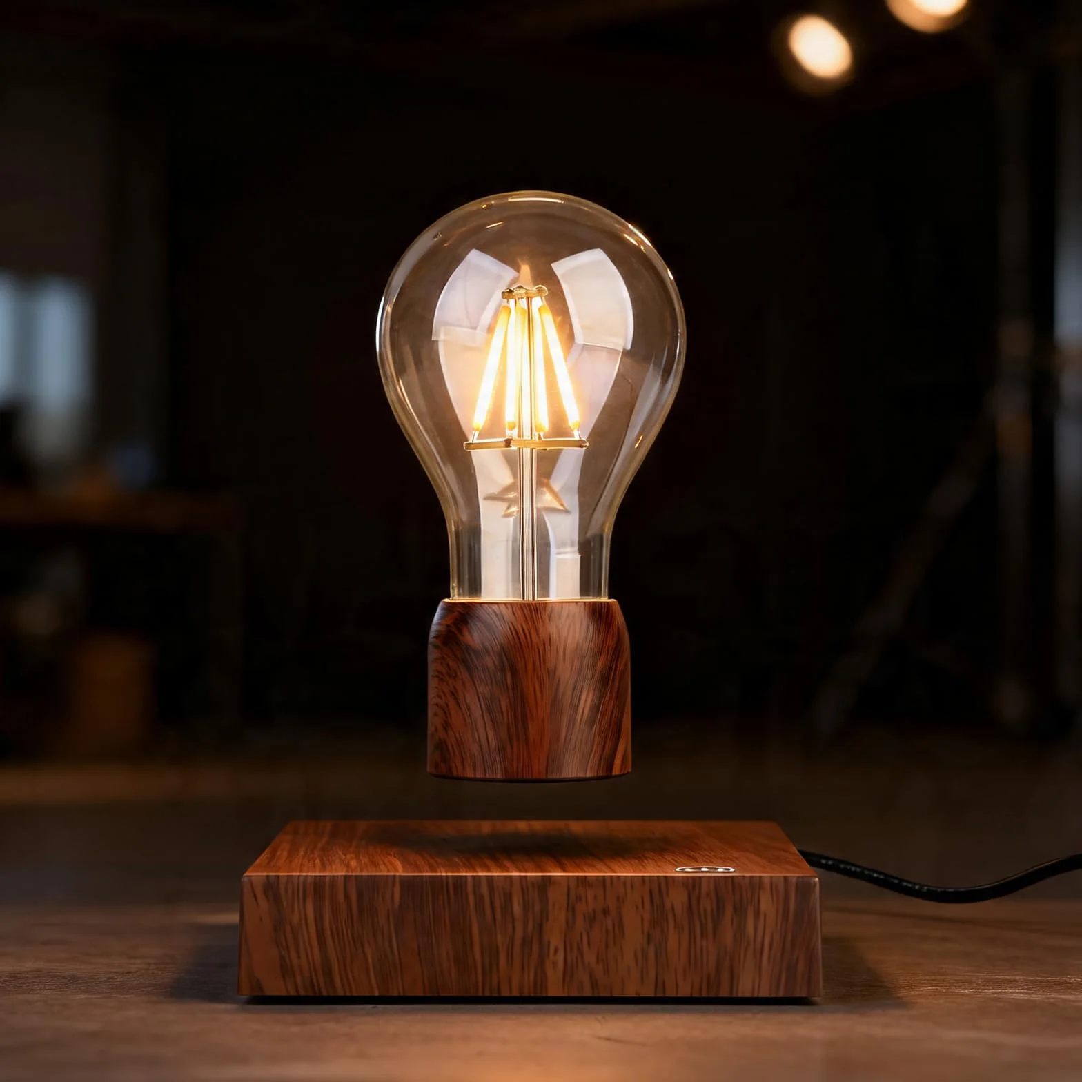 levitazione magnetica fluttuante lampada da tavolo a LED lampadina senza fili per regali unici, arredamento della camera, luce notturna, scrivania arredamento casa ufficio Tech giocattoli