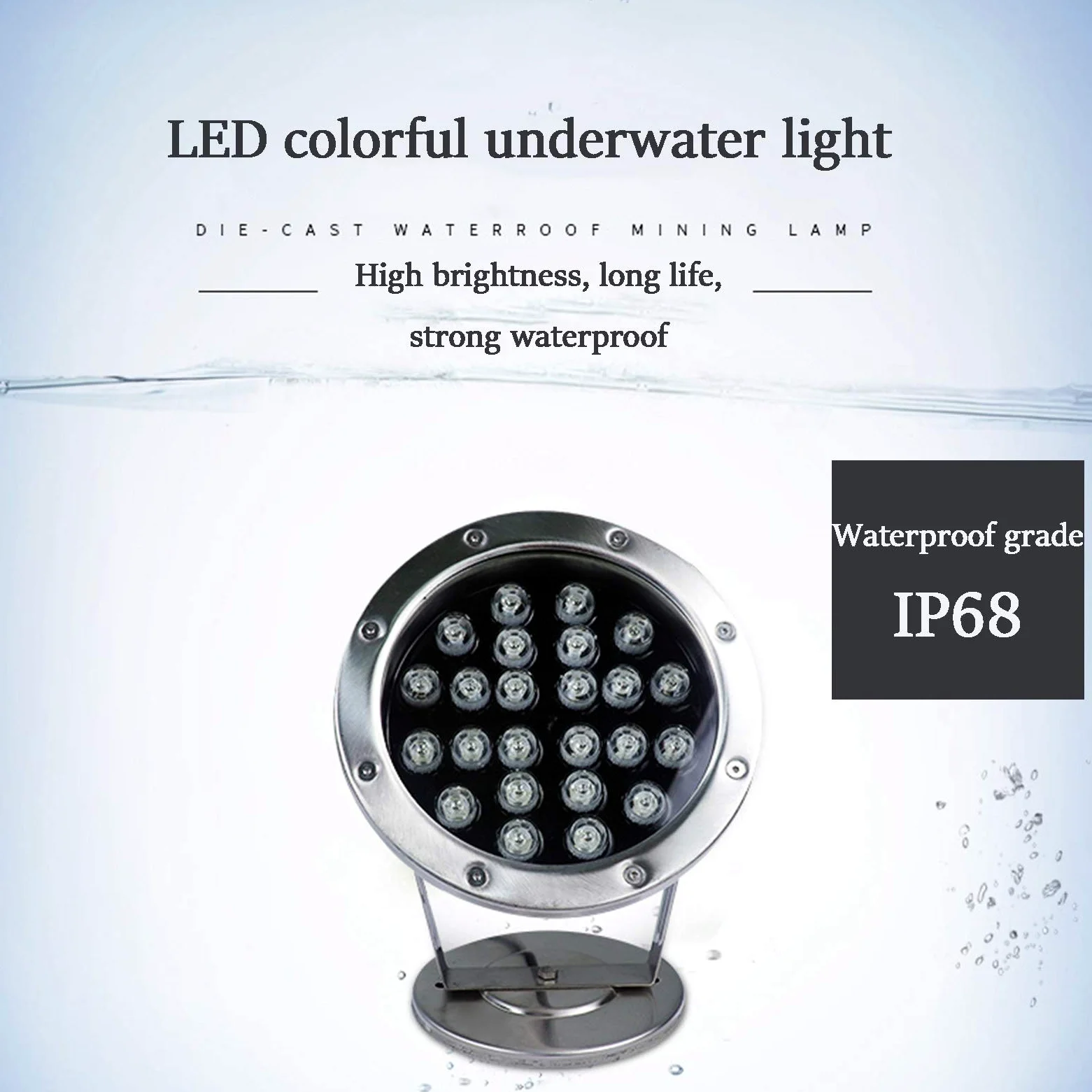 LED Landscape 9W 12v-24v IP68 impermeabile regolabile angolo di illuminazione Waterscape Light per la decorazione subacquea (Red)