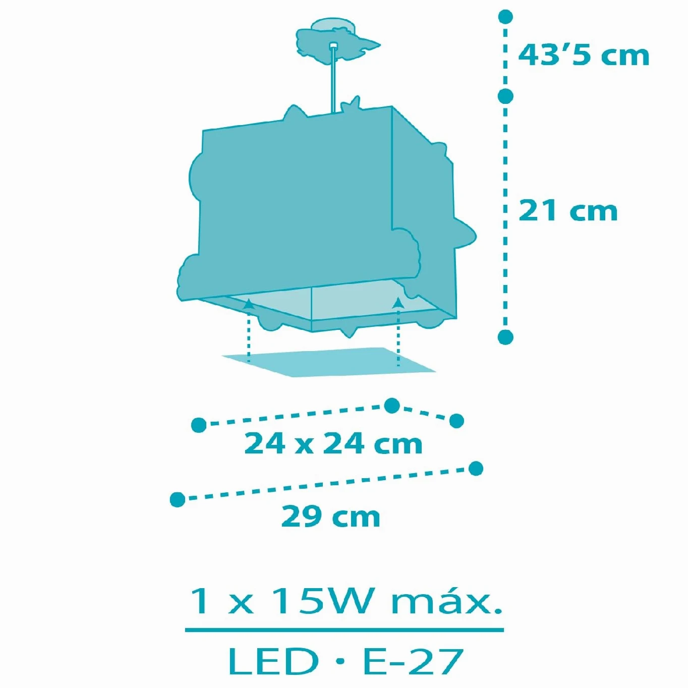Lampada a sospensione per bambini Dalber Rocket, razzo spaziale e sistema solare, 63352M, attacco E27, lampade per bambini, cameretta per ragazzi.