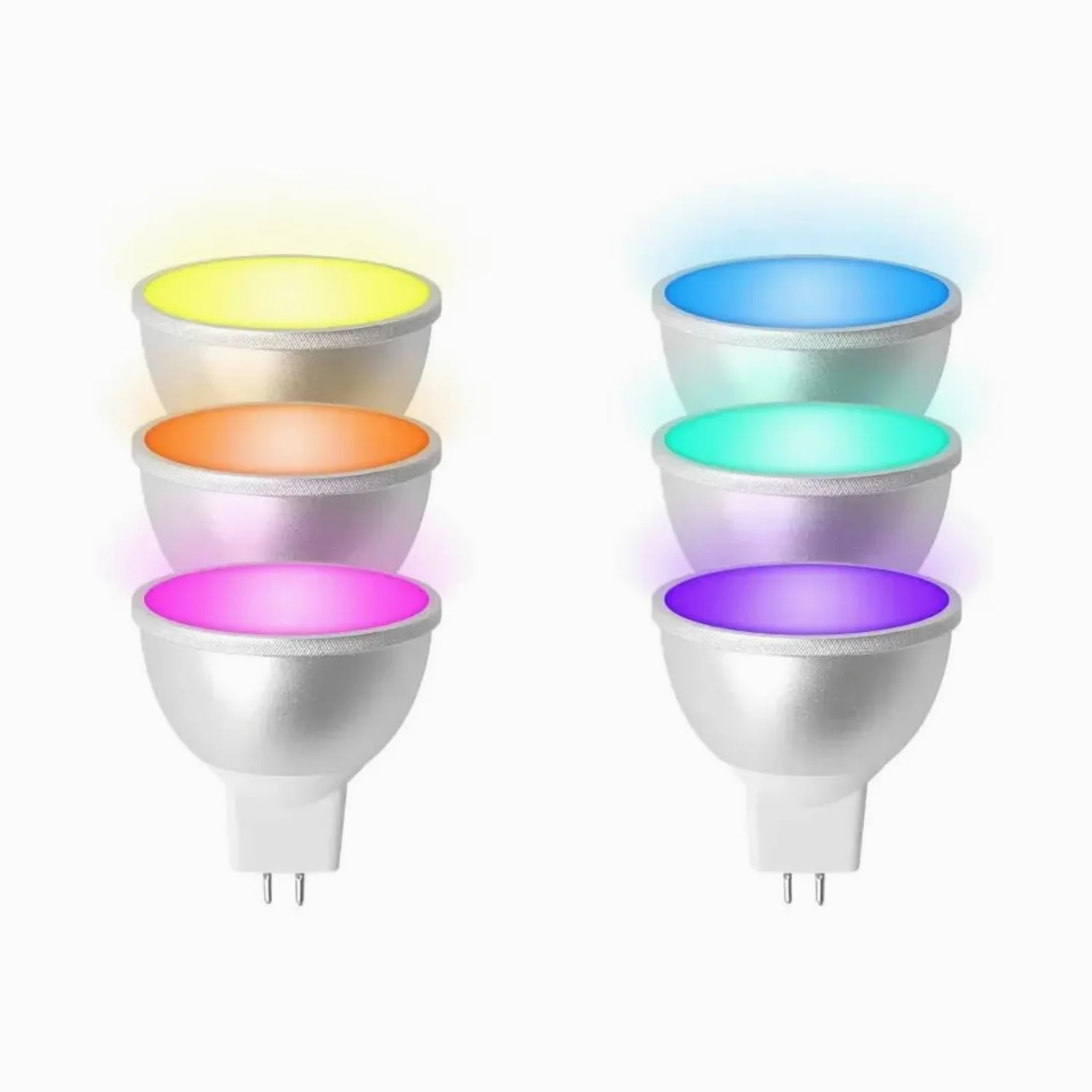6 Pezzi 12V MR16 5W Lampadina LED Spotlight Intelligente RGBCW Dimmerabile Funziona con Tuya Alexa Google Home