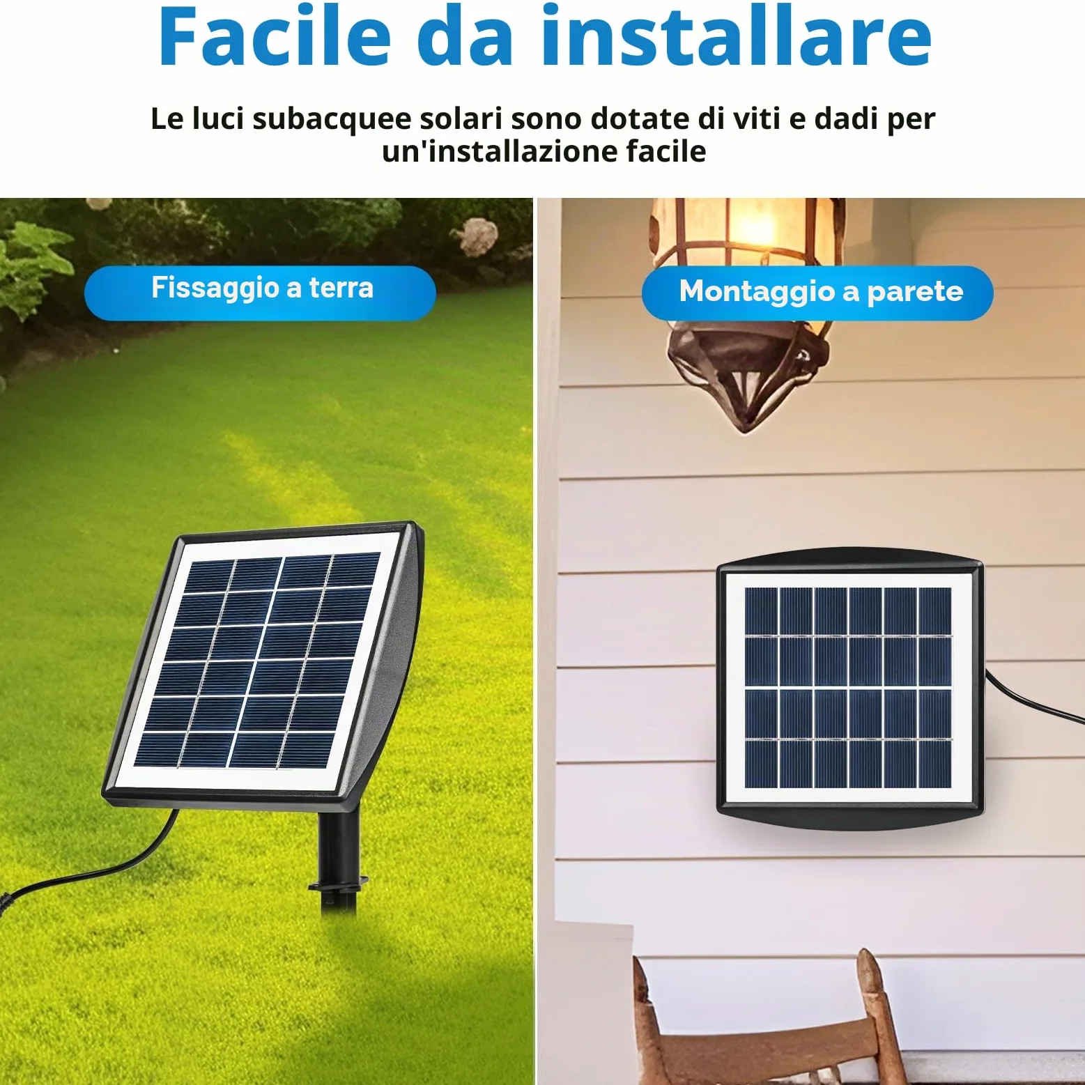 Jadeshay Luce Piscina Pannello Solare Policristallino 6V/2W Laghetto da Giardino Esterno con 1W 3 Lampade Faretto Paesaggistico Impermeabile per Laghetto da Giardino