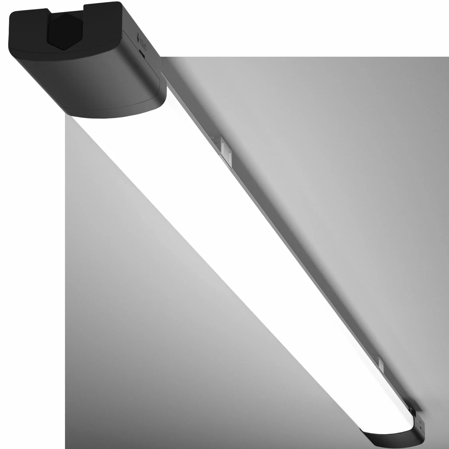 Modlicht Plafoniera LED Lineare da Soffitto 120CM 36W, Lampada Rettangolare 3960 Lumen Impermeabile IP65 per Parete, Garage, Negozio, Ufficio - Tubo LED - Luce 5000K Bianco Freddo, Nero