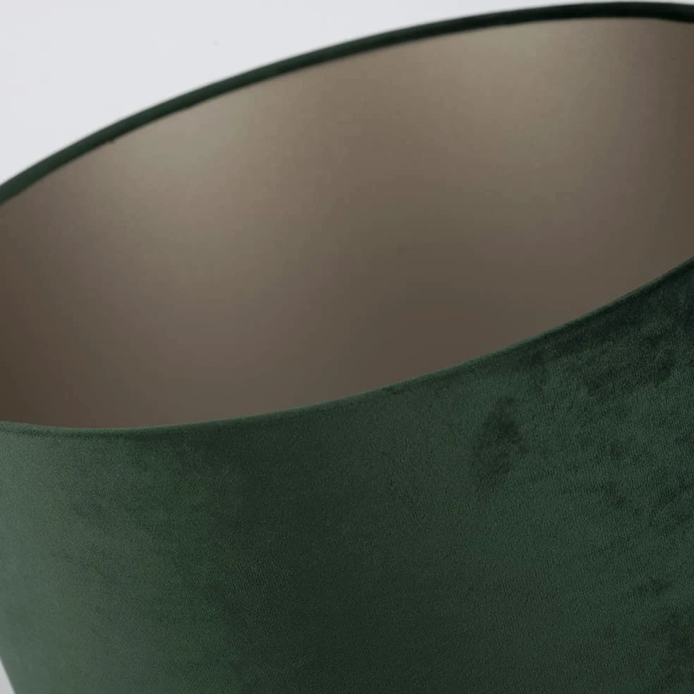 Uniqq Paralume in velluto verde scuro, Ø 35 cm, altezza 20 cm