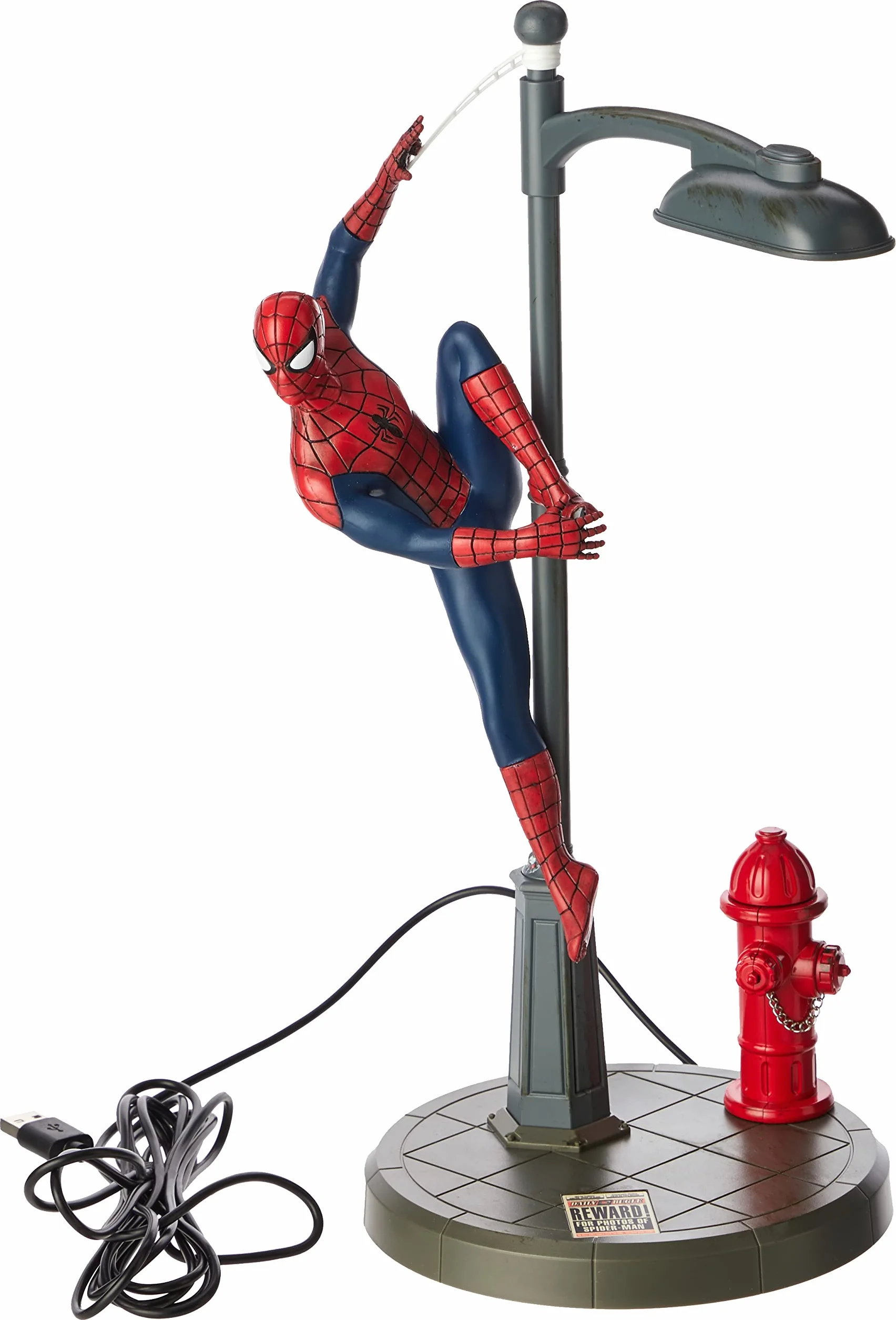 Lampada da Scrivania Spiderman Lampada a Forma di Lampione, Regalo per Fan del Multiverso