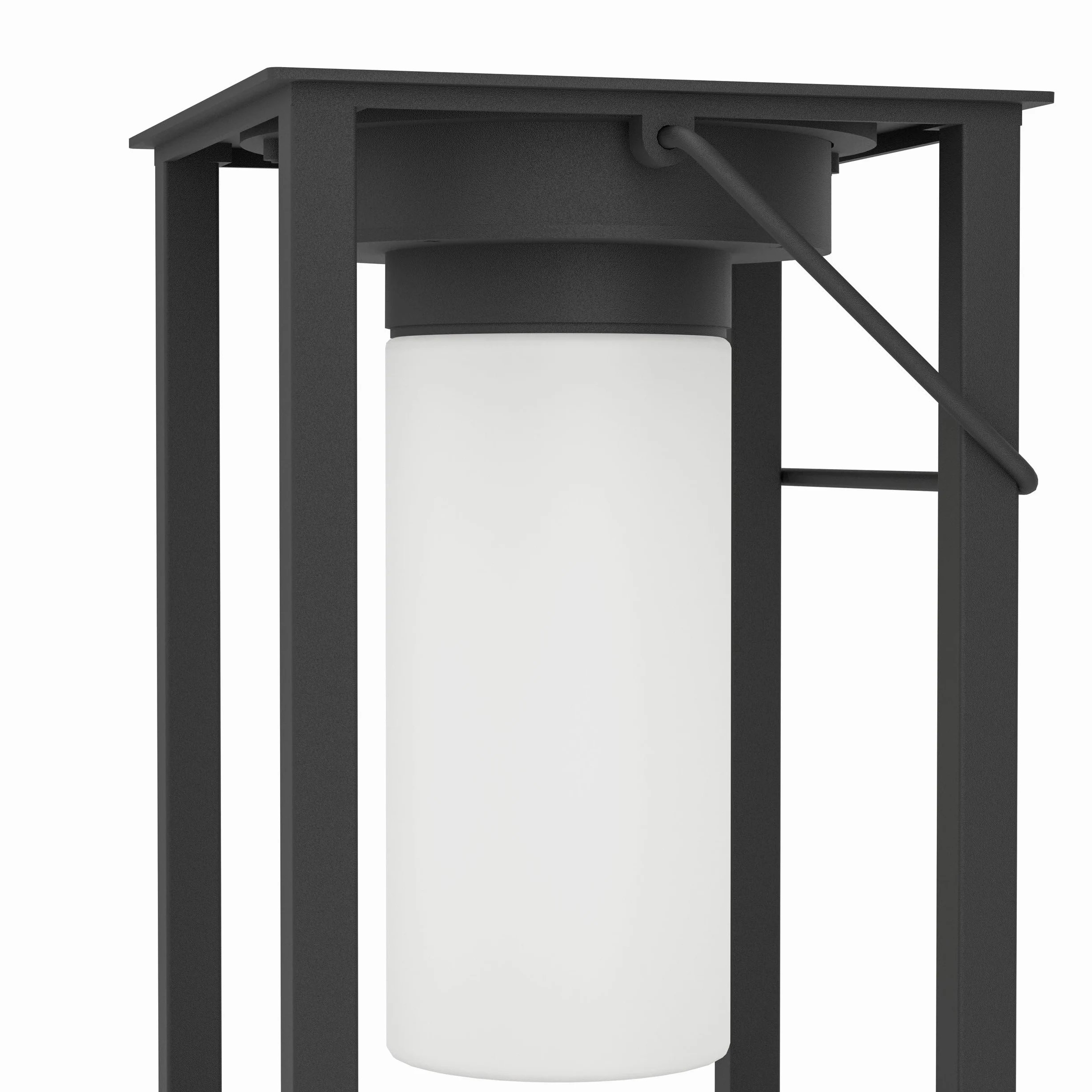 Eglo Lampada a LED da tavolo Usigni, lampada a energia solare per esterni, decorazione per balcone e patio, luce per giardino, lanterna a energia solare in plastica nera, IP44