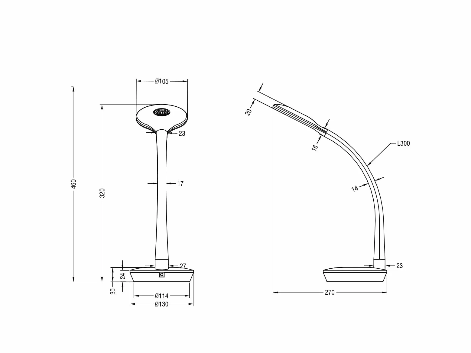 Reality R52721101 Cobra Lampada Tavolo, 1xSMD, 3 W LED, Bianco, 13x32x27 cm