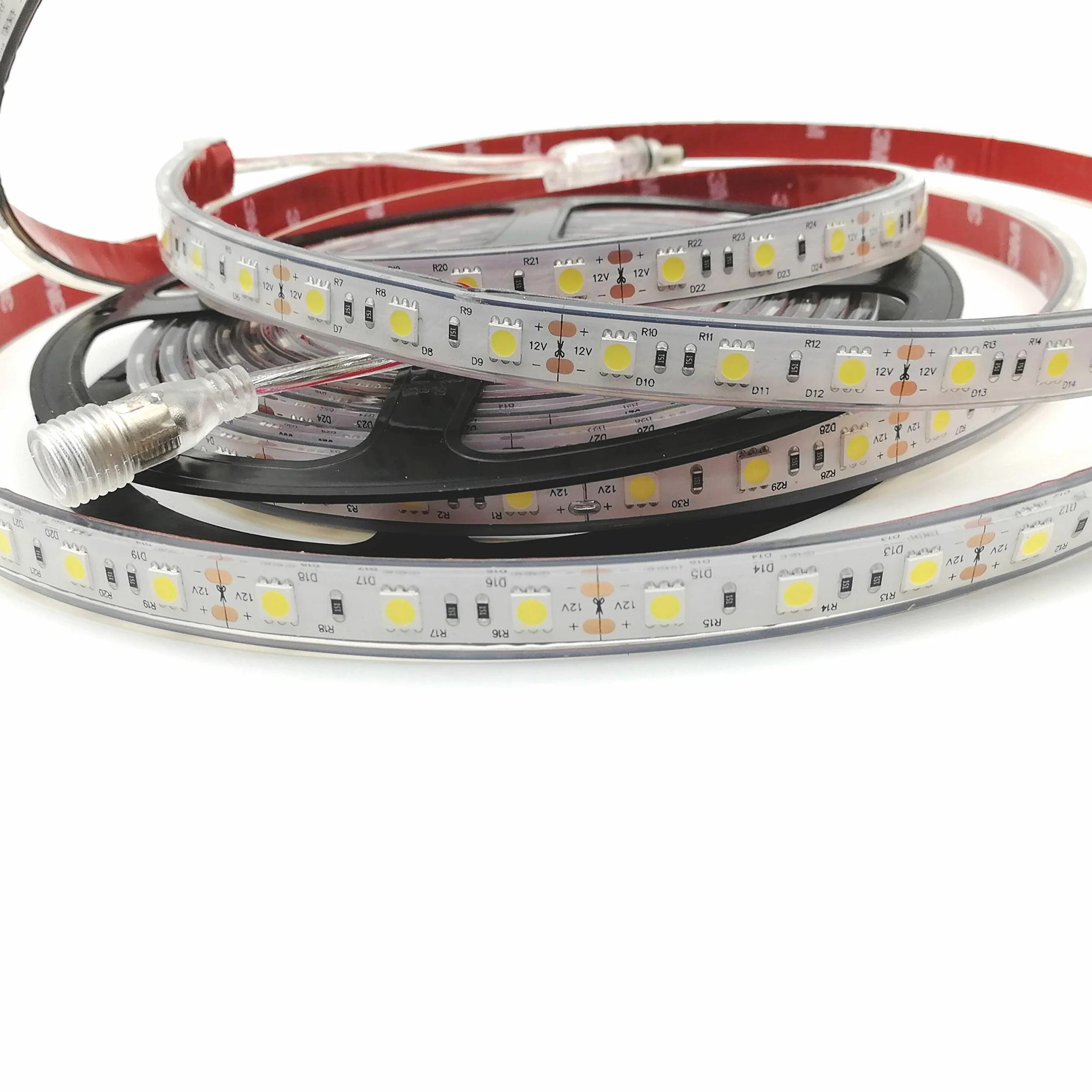 ROTOLO 5 METRI STRISCIA 300 LED 5050 SMD 5 MT LUCE BIANCA A SCELTA PER USO ESTERNO WATERPROOF IP68 PER IMMERSIONE (6000 k luce fredda (white))