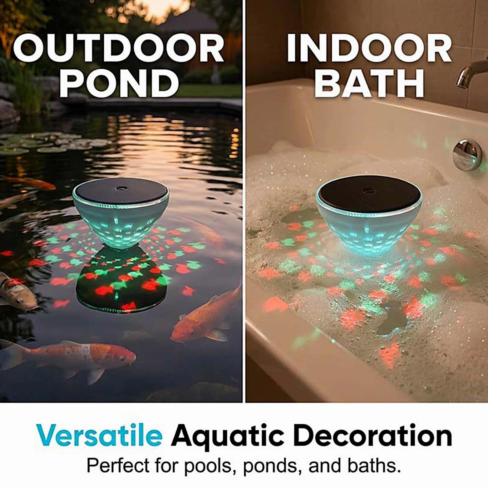 Galleggianti Da Piscina 2 Pezzi Illuminazione Ambientale Multimodale | Feste Con Da Piscina Colorate Per Casa Hotel Bagno Vasca da Bagno Vasca Idromassaggio Piscina Fuori Terra Interrata Festa