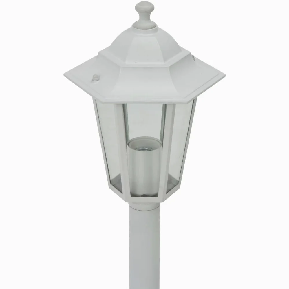 vidaXL 6X Lampioni da Giardino E27 Alluminio Bianco Luce da Esterno Lanterna