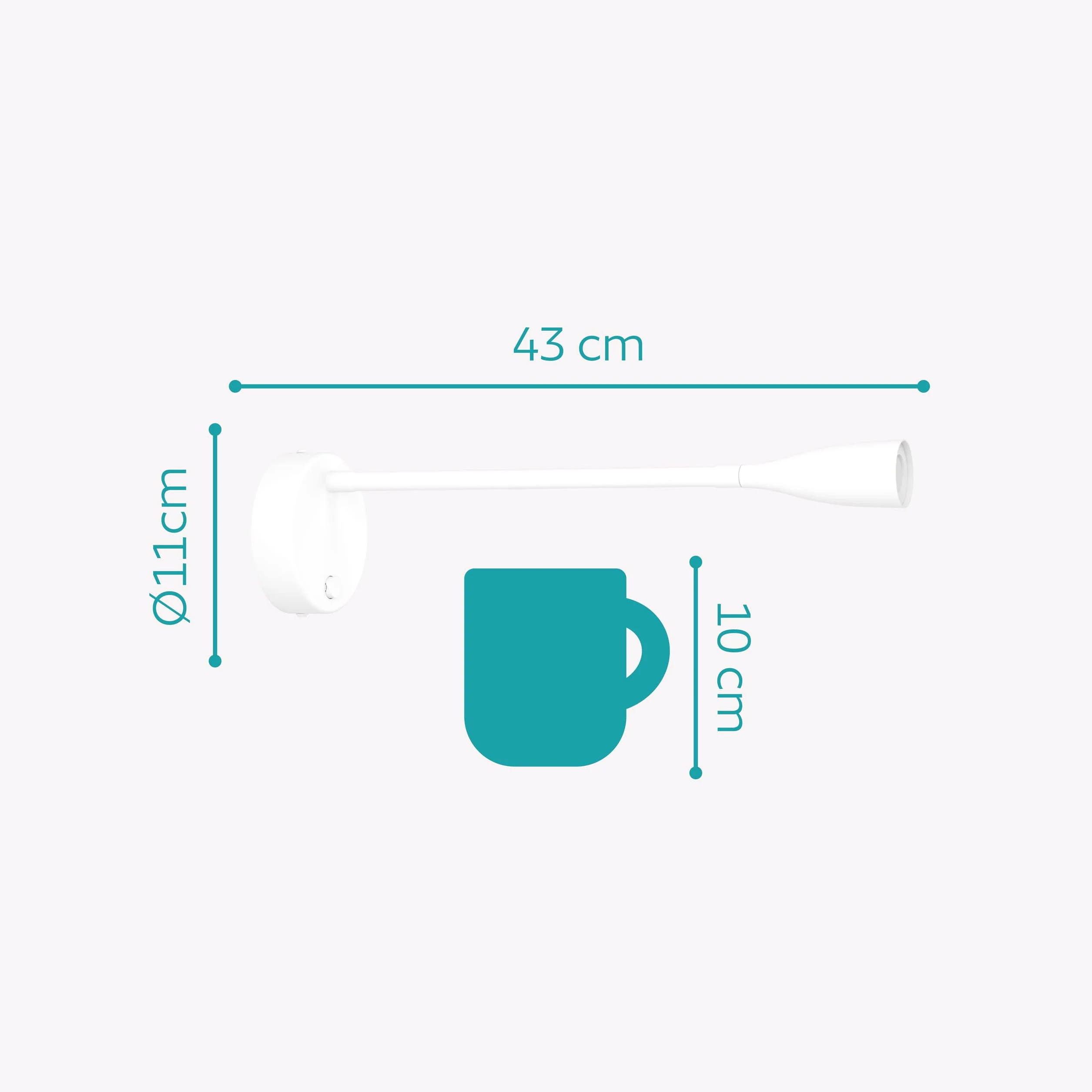 Eglo Lampada da parete a LED Olivandino, a collo di cigno, luce da lettura a muro, per camera da letto, con interruttore, in metallo e plastica bianca, colore luce: bianco caldo