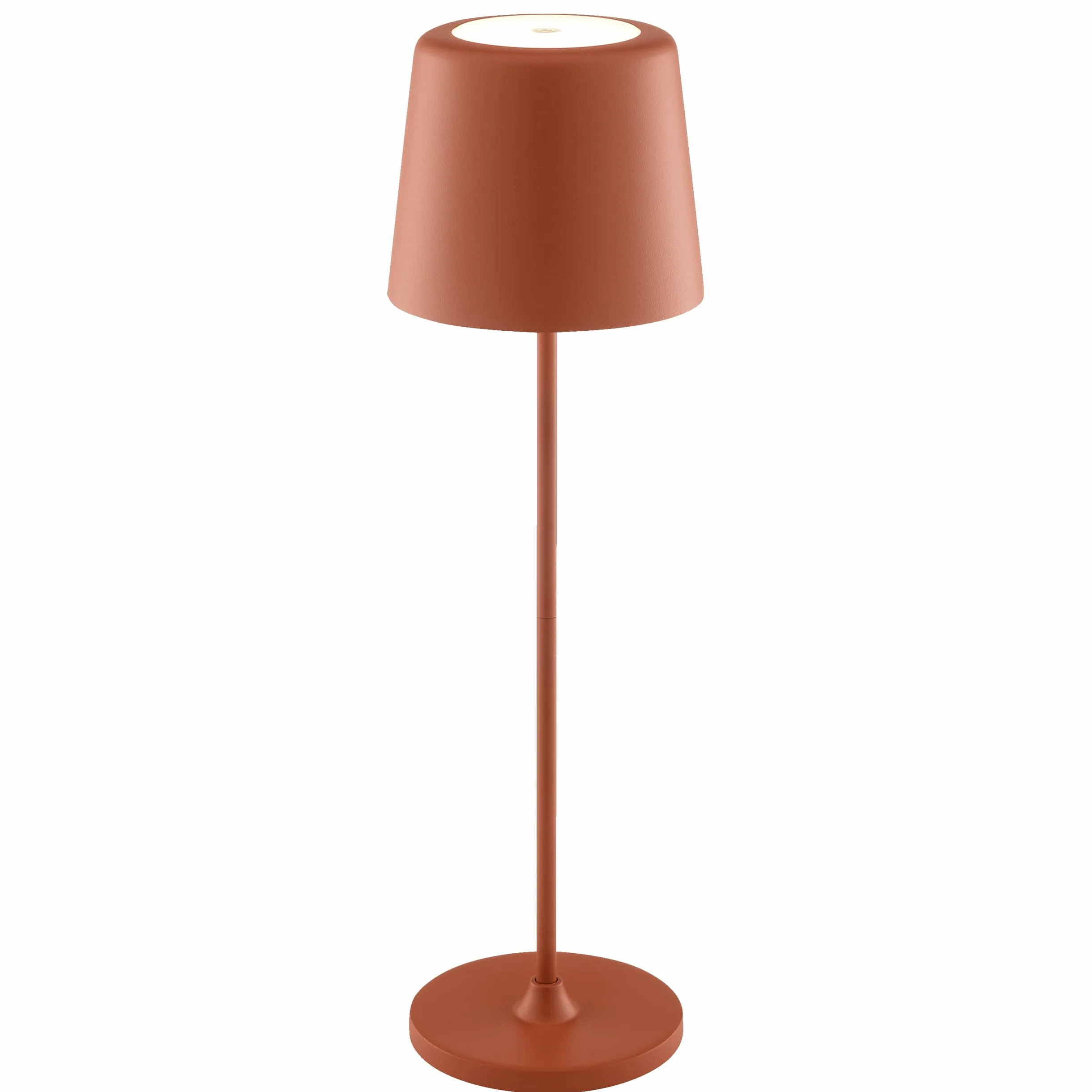 Lightbox Lampada da tavolo a LED per interni ed esterni, 37 cm/23 cm di altezza, Ø 10 cm | lampada da tavolo per esterni color terracotta con dimmer touch | mobile/wireless | ricaricabile tramite USB