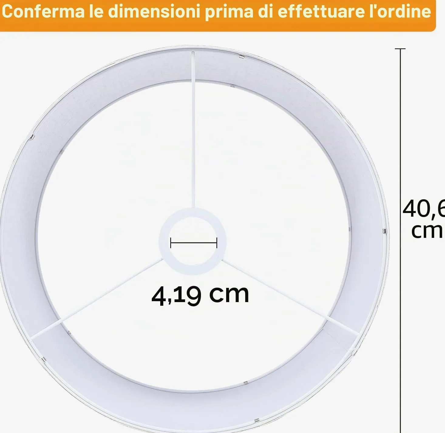 OUTON Beige Grande Paralume per Lampade da Terra, 40,6cm Alto x 40,6cm Basso x 22,9cm Altezza, Facile da Montare, Paralumi a Forma di Tamburo in Lino per Lampade da Tavolo