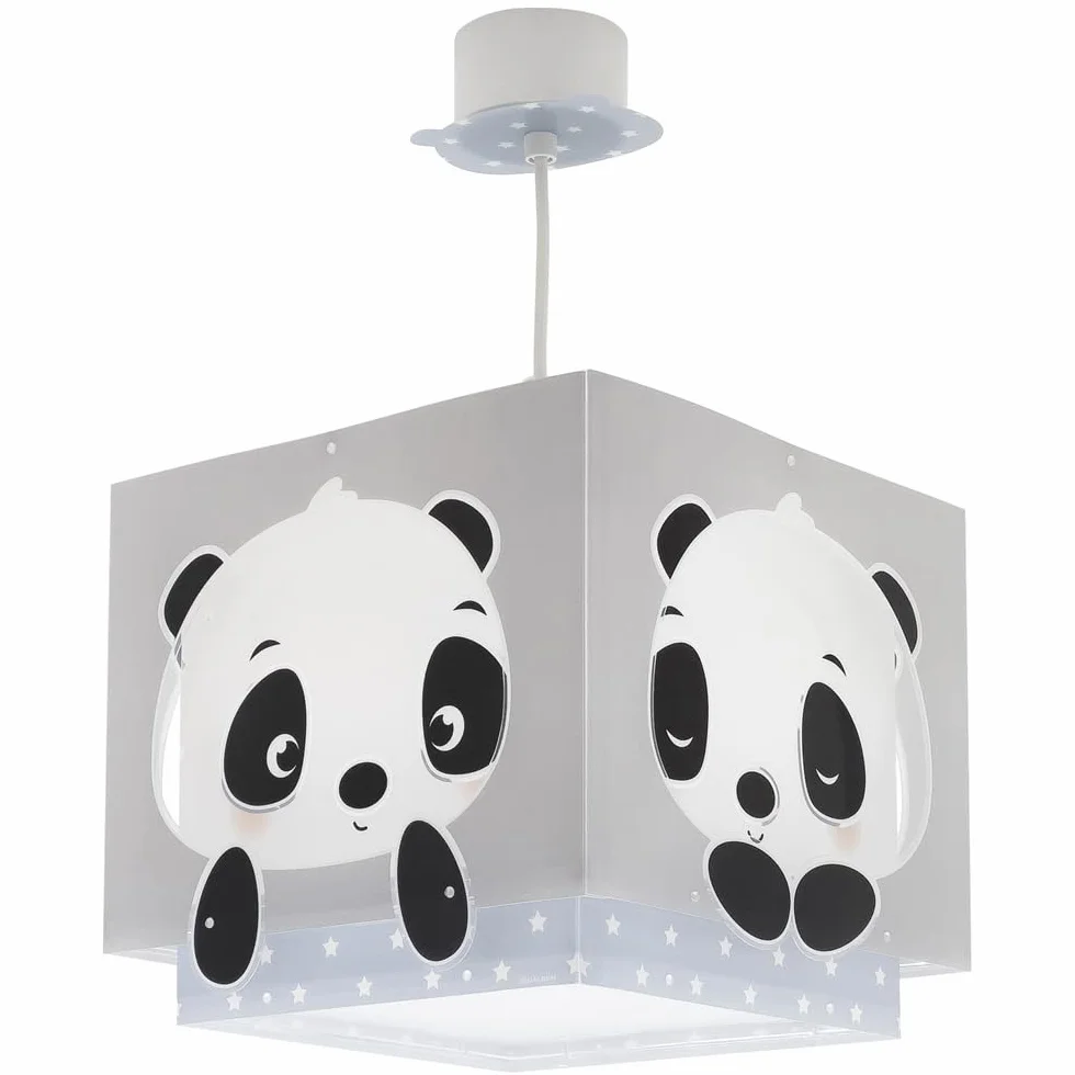 Dalber Lampada da soffitto a sospensione per bambini Panda blu orso
