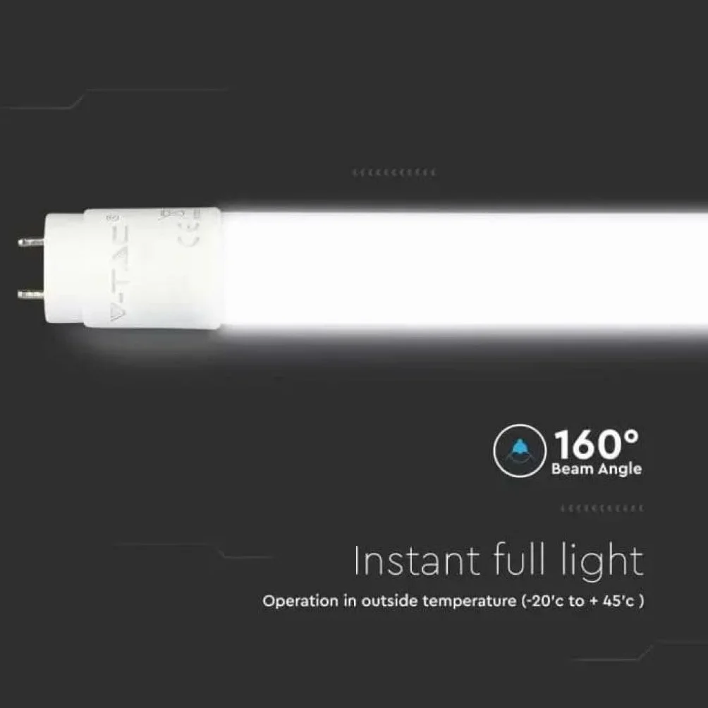 Set – Tubo LED da 120 cm, bianco freddo (6500 K), 1850 lumen, T8, G13-18 W (sostituisce 36 W), con avviatore, tubo fluorescente a LED, 10 pezzi