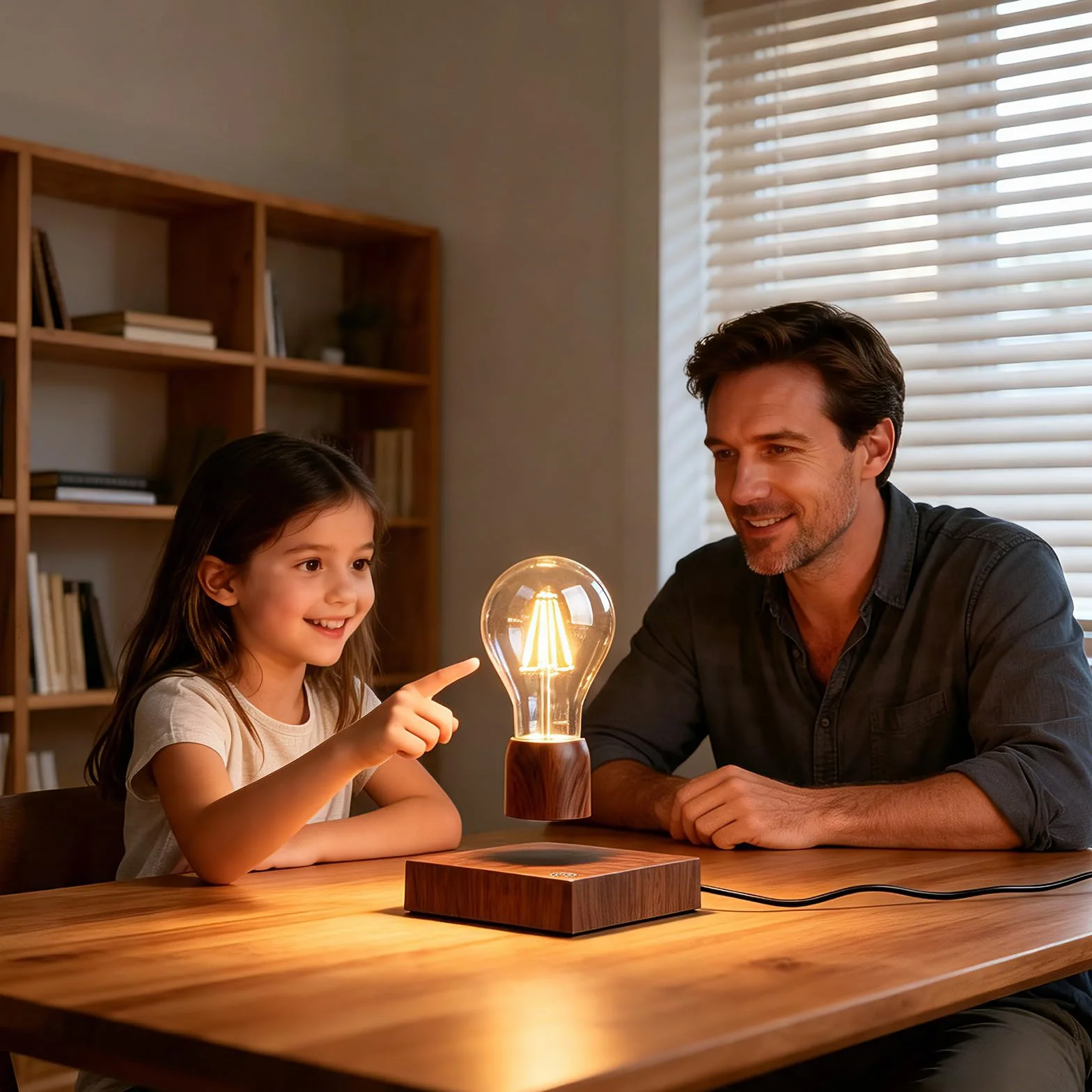levitazione magnetica fluttuante lampada da tavolo a LED lampadina senza fili per regali unici, arredamento della camera, luce notturna, scrivania arredamento casa ufficio Tech giocattoli
