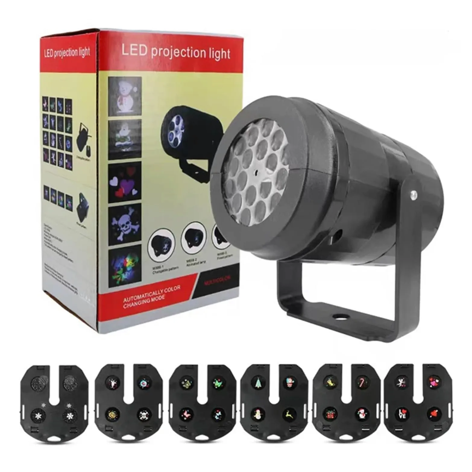 Proiettore natalizio per esterni, Luci for feste di Natale Proiettore a fiocchi di neve Luce da palcoscenico a LED Rotante Modello natalizio Illuminazione natalizia for esterni Decorazioni da giardino