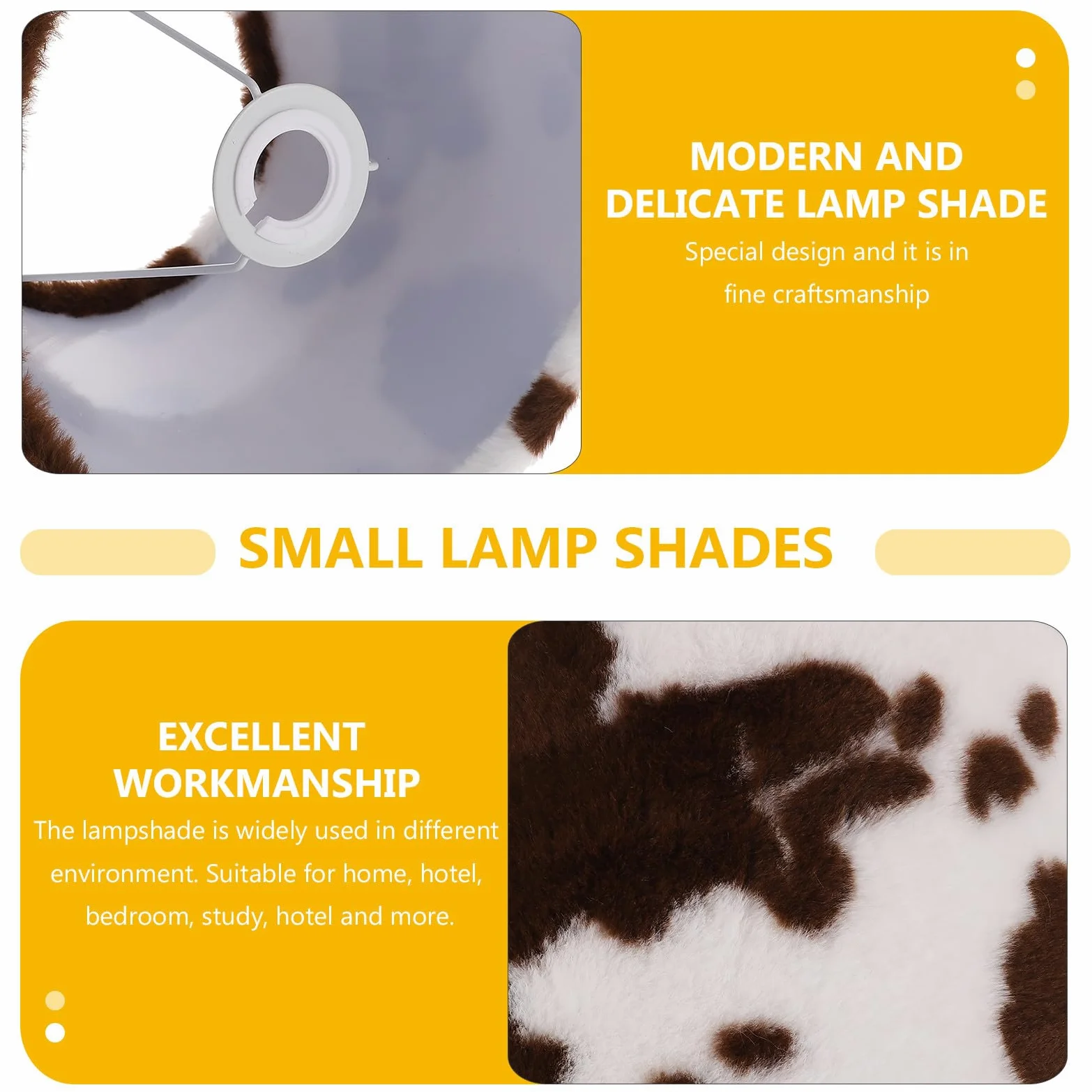 Vaguelly Paralume Facile Installazione o per Lampada da Tavolo in Peluche Design Creativo a Stampa Animale, Struttura Semplice Lampada da Salotto Comodino
