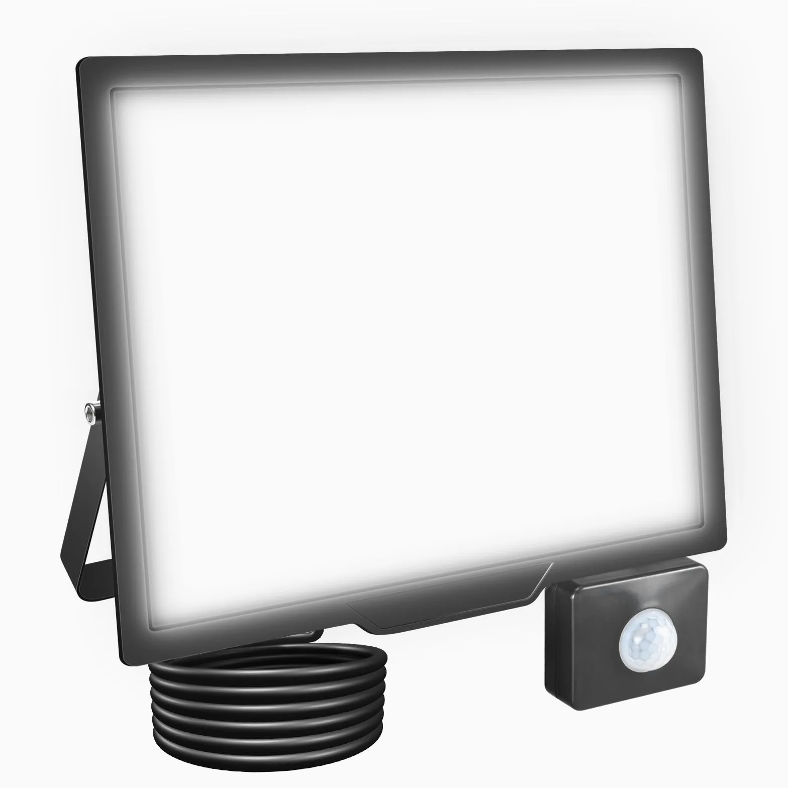 RIGIDON Faretto LED da Esterno con Sensore di Movimento, 100W 10000 LM Proiettore Faro Led Esterno 6000K Bianca Fredda Luci di Sicurezza Impermeabile per Giardino Garage Patio Terrazza Cortile
