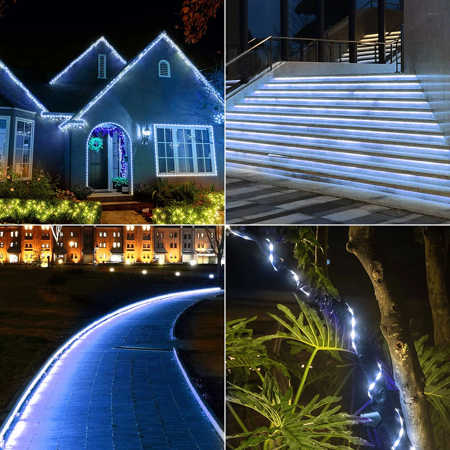 Forever Speed 10M Tubo Luminoso LED Flessibile Bianco Freddo per Esterni e Interni Decorazione per Natale, Matrimonio, Vacanze, Giardino, Tetto e Illuminazione IP65