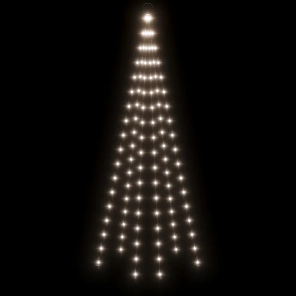 lucine a batteria,luci led usb,luci a led a batteria,Albero di Natale Pennone Bianco Freddo 108 LED 180 cmIdeal für Weihnachtsfeiern, Wandambiente
