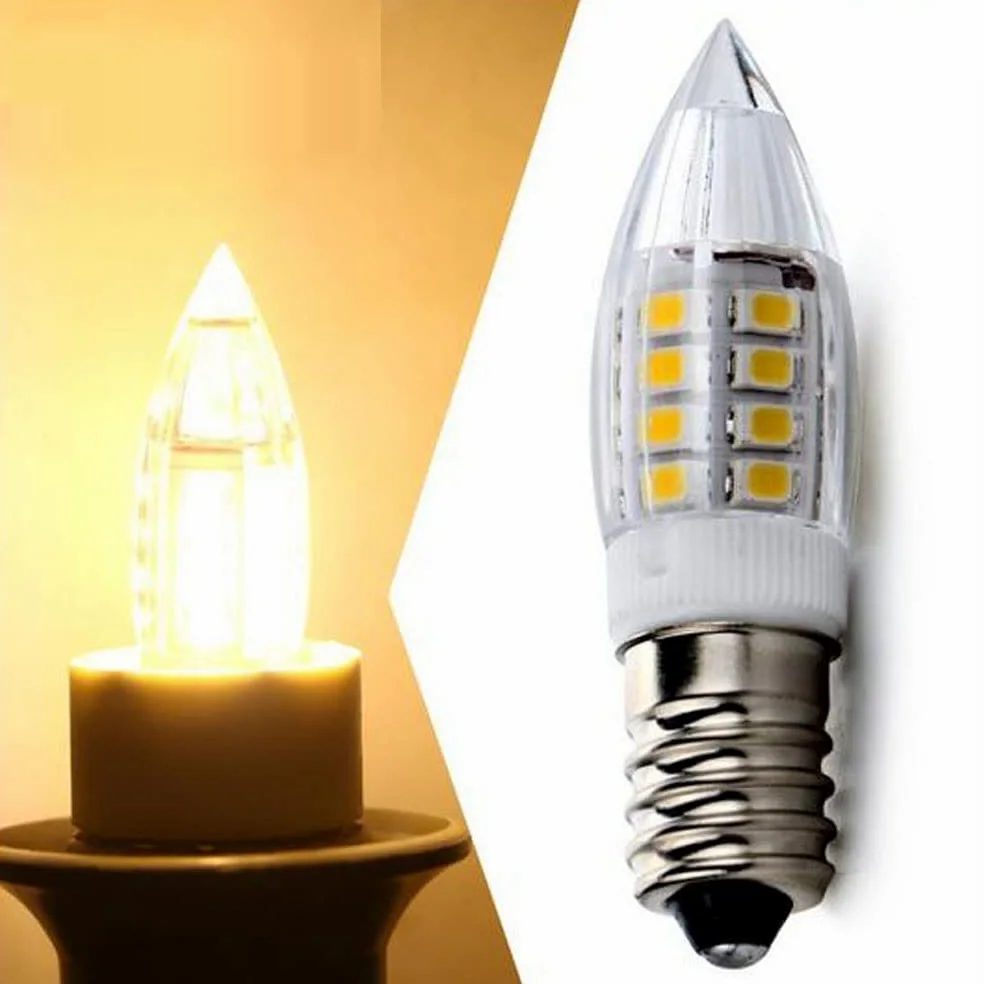 RZL Lighting, Confezione da 50, Lampadine a LED Lampada AC220V 33LED E14 4W Lampada da 360 gradi in cristallo bianco caldo/freddo(Warm White)