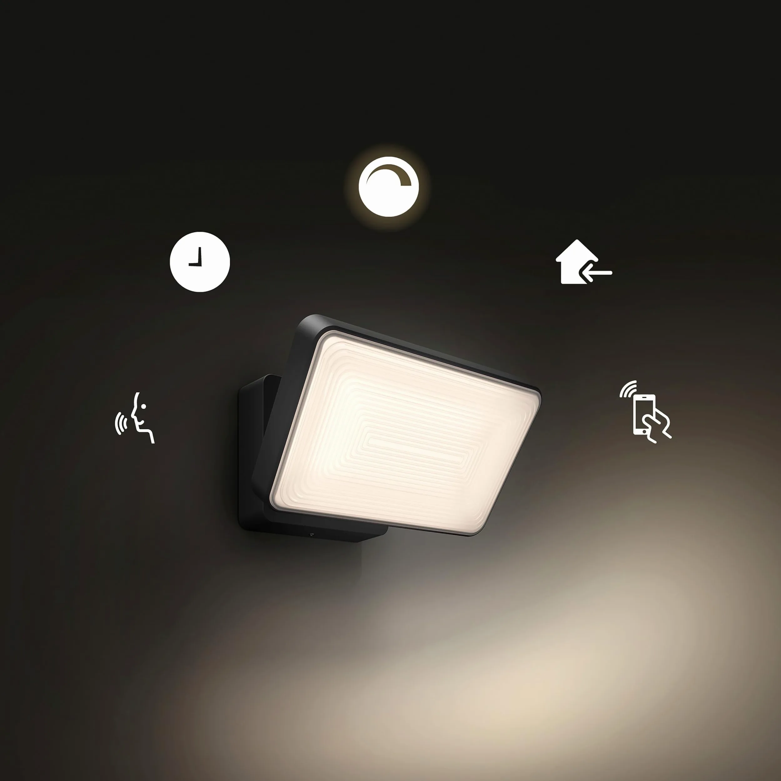 Philips Hue Welcome Set di 2 Proiettori (Nero) | Applique da esterno - Bianco caldo - Hue White