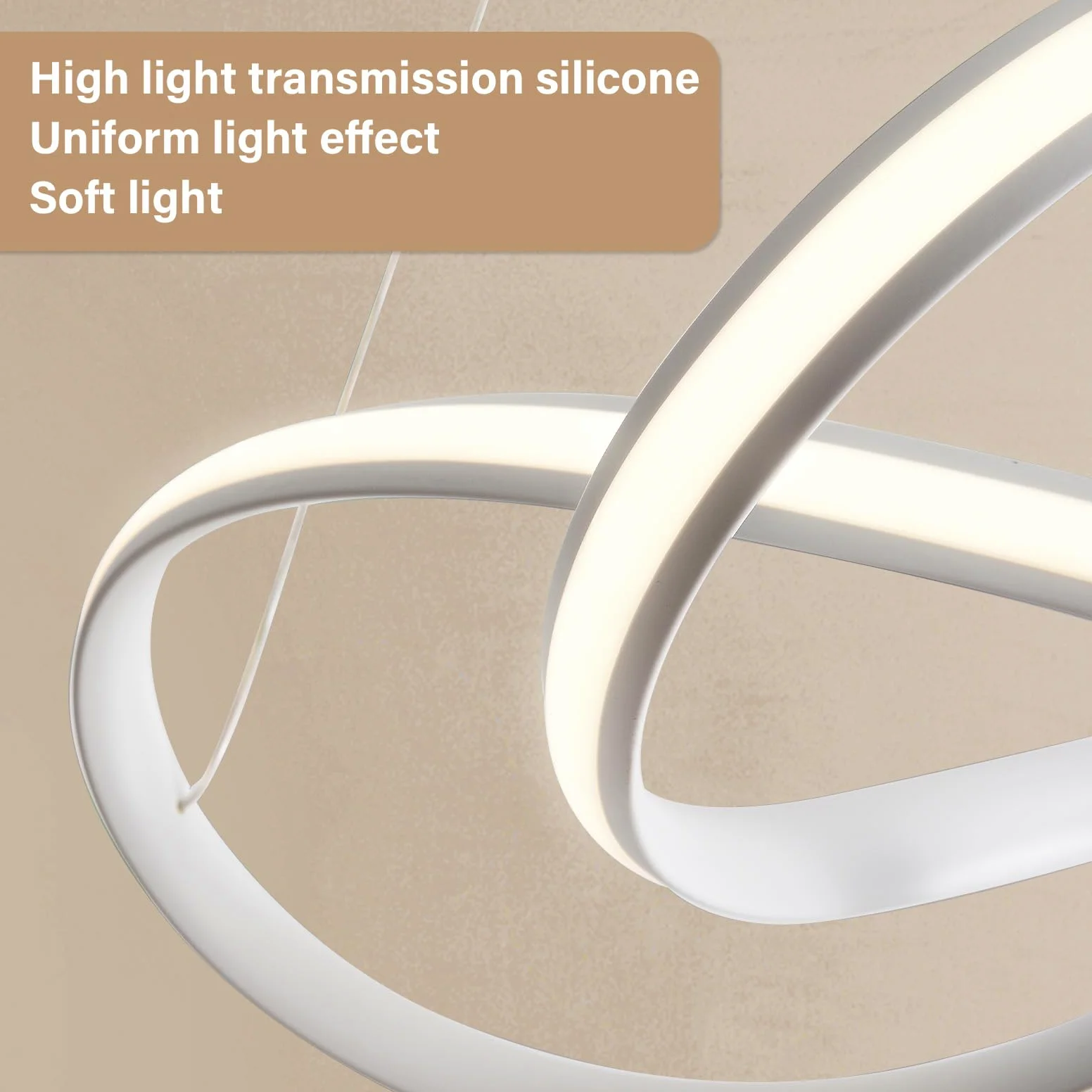 Lampadario Soggiorno, Lampada a Sospensione 30W 3000Lumens, Lampadari a LED Dimmerabili 3000K-6000K con Telecomando, Adatto per Sala da Pranzo, Soggiorno, Camera da Letto, Ufficio, ecc.