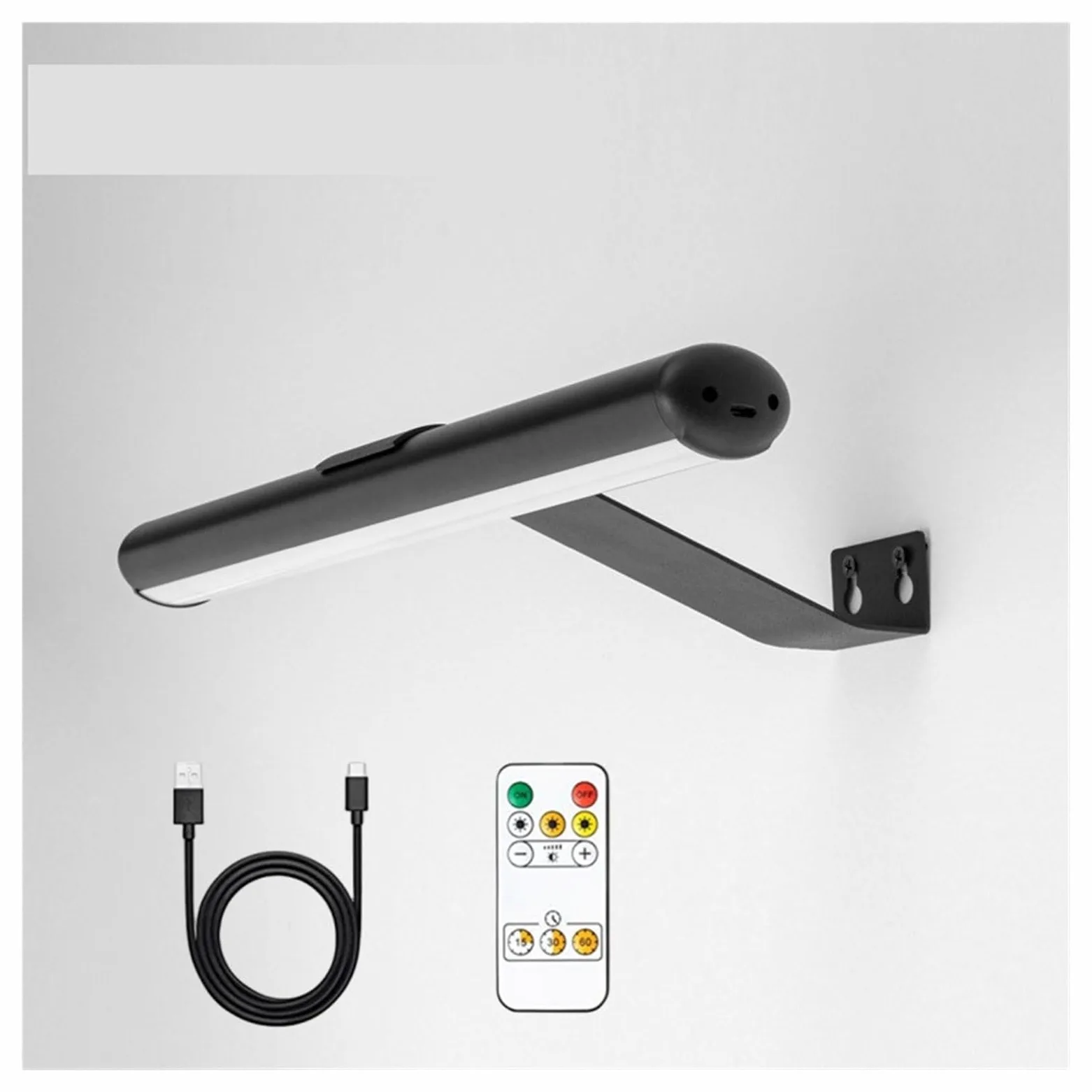 Lampada da parete magnetica ricaricabile for l'illuminazione 'immagine o specchio del bagno a camera letto, lampada a LED dimmerabile con applique telecomandate,Uso duraturo