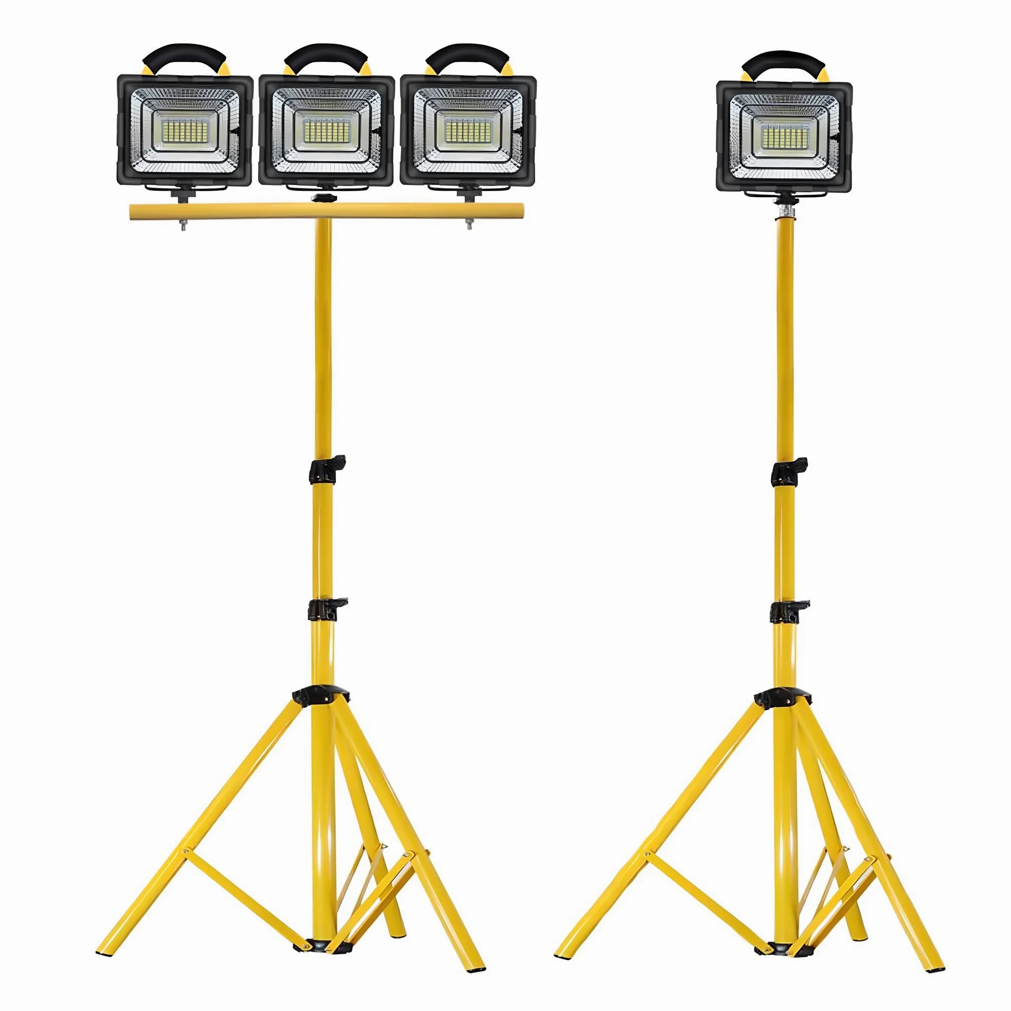 Luce da lavoro a LED ricaricabile, luce da lavoro portatile a LED con illuminazione spot e ricarica USB, luci impermeabili IP65 per esterni, campeggio, cantiere, officina, garag 1.8m telescopic stand