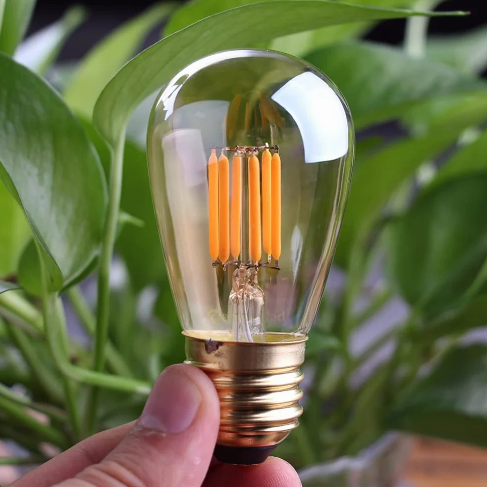 Illuminazione, Confezione da 20, Lampadina Decorativa a LED retrò AC220V E27 1W/3W S14 LED per Esterni, lampadine per Uso Domestico