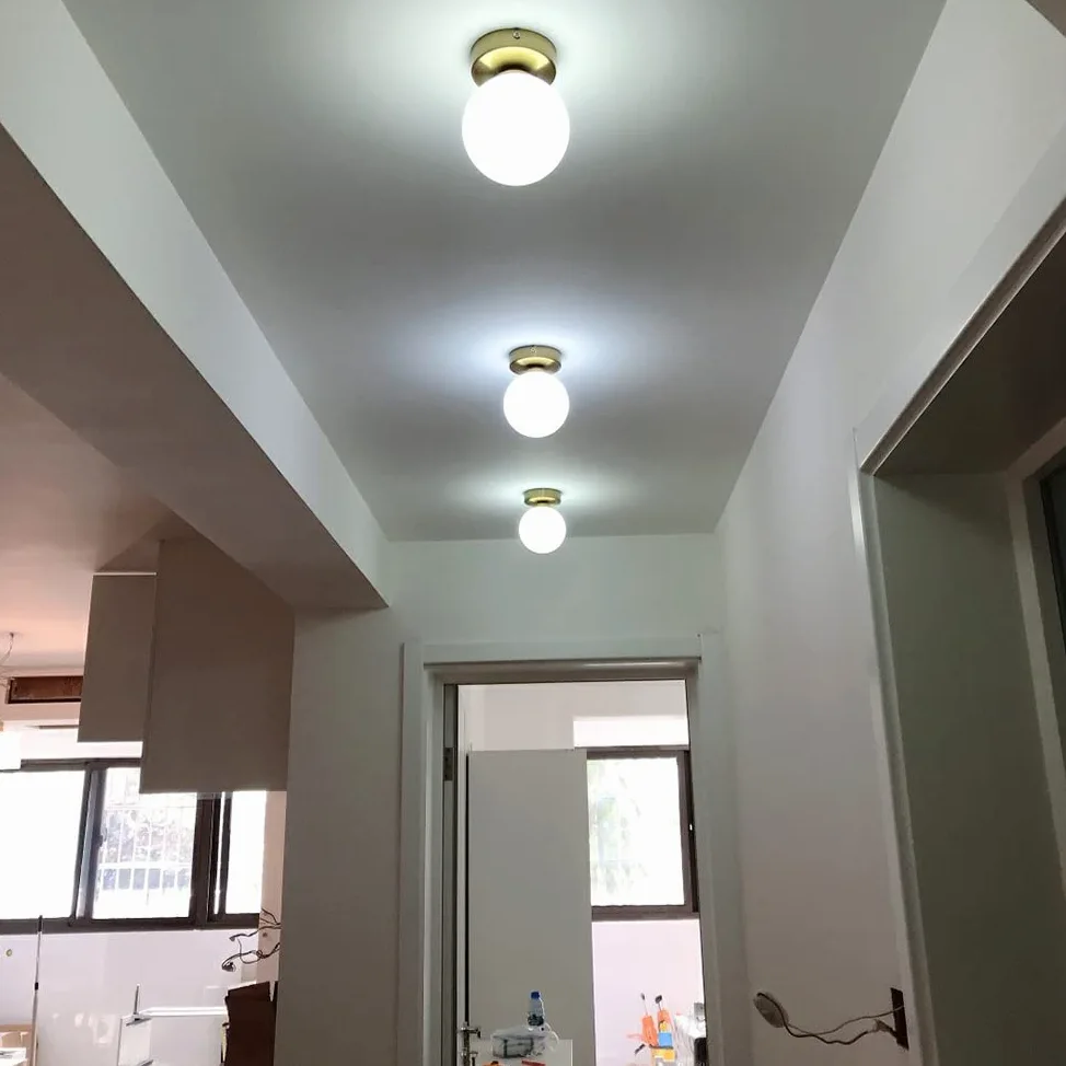 Mengjay Lampada da Soffitto in Vetro, Mini Plafoniera Moderna, Sala da Pranzo, Camera da Letto, Cucina, Corridoio, Lampadari, Decorazioni Artistiche, Base E27 40W