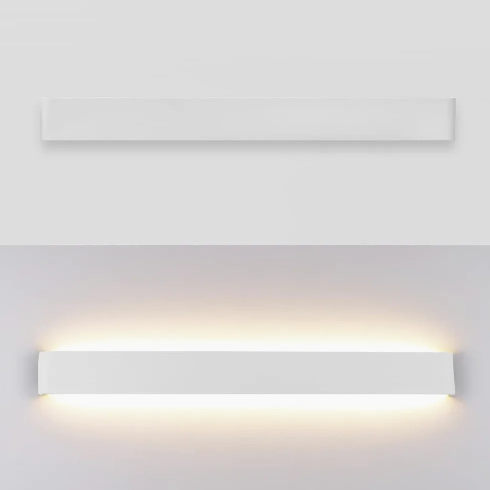 Klighten Lampada da Parete LED Interno 30W, 91cm Applique da Parete Alluminio Moderne, Lampada Muro Up Down per Soggiorno, Camera da Letto, Corridoi, 3000 Lumen, Bianco Caldo 3000K, Bianco