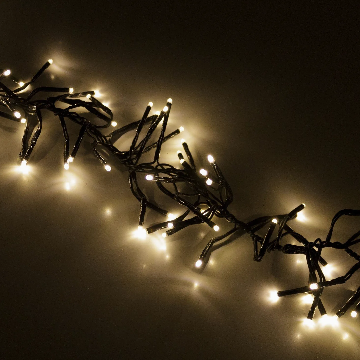 Catena luminosa a grappolo 1800 LED 36m LED bianco caldo, 8 effetti di luce, illuminazione interna ed esterna, illuminazione esterna per albero di Natale