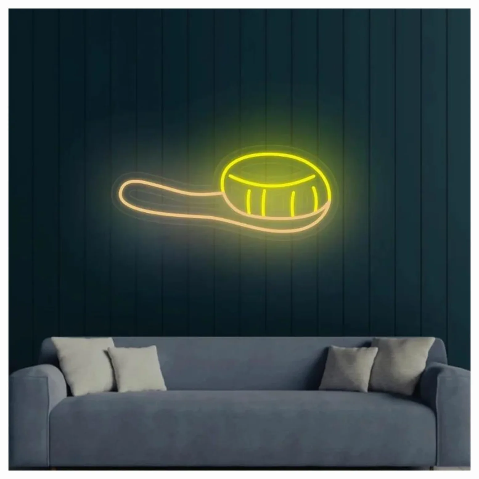 Insegna al Neon LED Insegna Neon Per Spazzola Per Capelli Alimentata Tramite USB Luminosità Regolabile Pettine Luci Neon Per La Decorazione Murale Negozio Di Bellezza 25cmx35cm(UN)