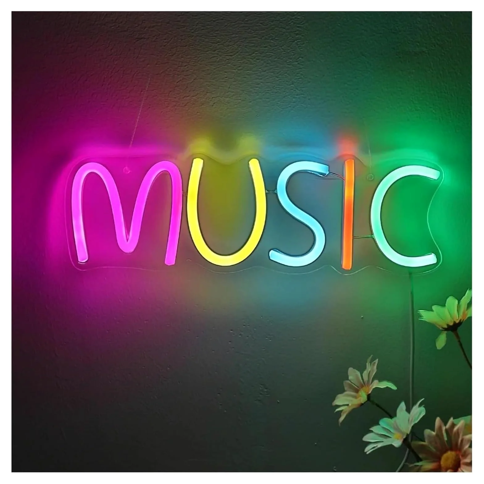 insegna Luminosa al Neon Insegna al Neon Musica Colorata, per Feste, Pub, Club, Negozi, Decorazioni per Compleanni