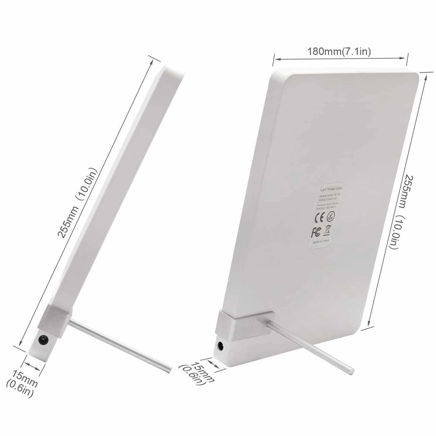 Lampada a Luce Diurna a LED 10000 Lux con 9 Livelli di Luminosità,Simula la Luce Solare,Contro la Depressione Invernale, Luce a LED 10000lux Portatile Aourow con Allarme Luminoso e Batteria Integrata…