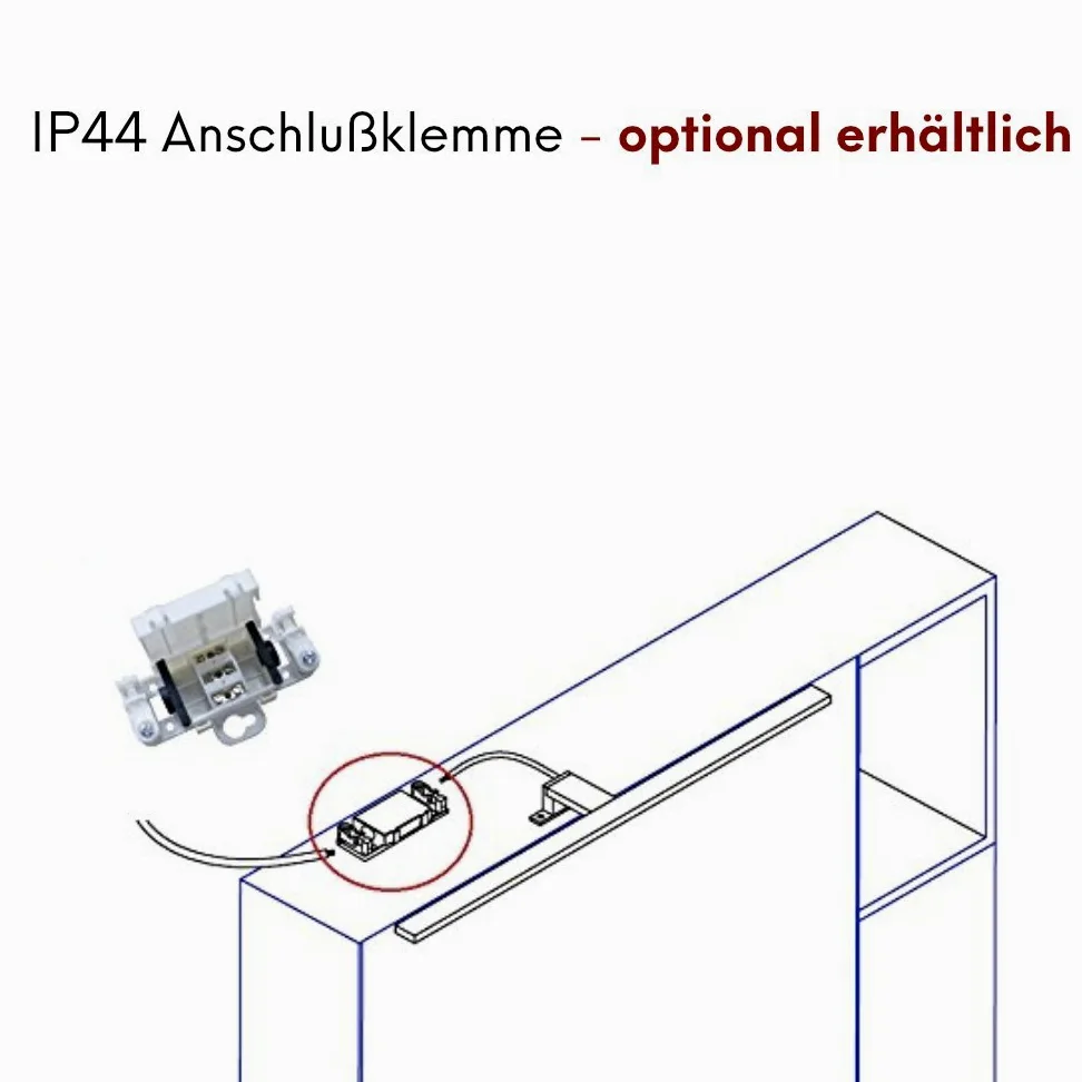 kalb Material für Möbel Lampada a LED da bagno Luce da bagno Lampada per specchio Lampada per armadi Lampada a sospensione, colore della luce: bianco luce del giorno, lunghezza: 600 mm