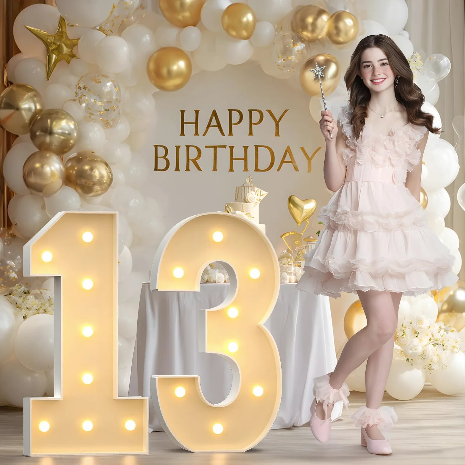Marquee Numeri alti 70 cm grandi numeri luminosi 8, ragazza ragazzo grande donna uomo anniversario decorazione gigante luminoso cartello in schiuma per 2°, 20° 47° compleanno, feste, matrimoni, 8,70