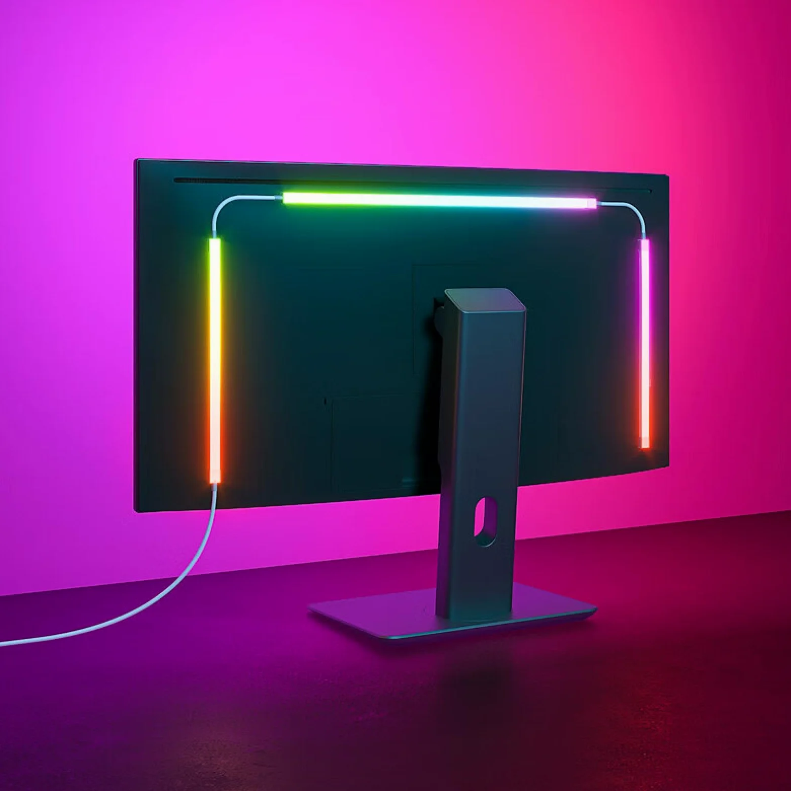 Retroilluminazione a LED per monitor, luce RGB per PC, barra luminosa dietro il monitor, LED per giochi da tavolo, porta USB, luci a LED che si sincronizzano con il colore dello schermo o la